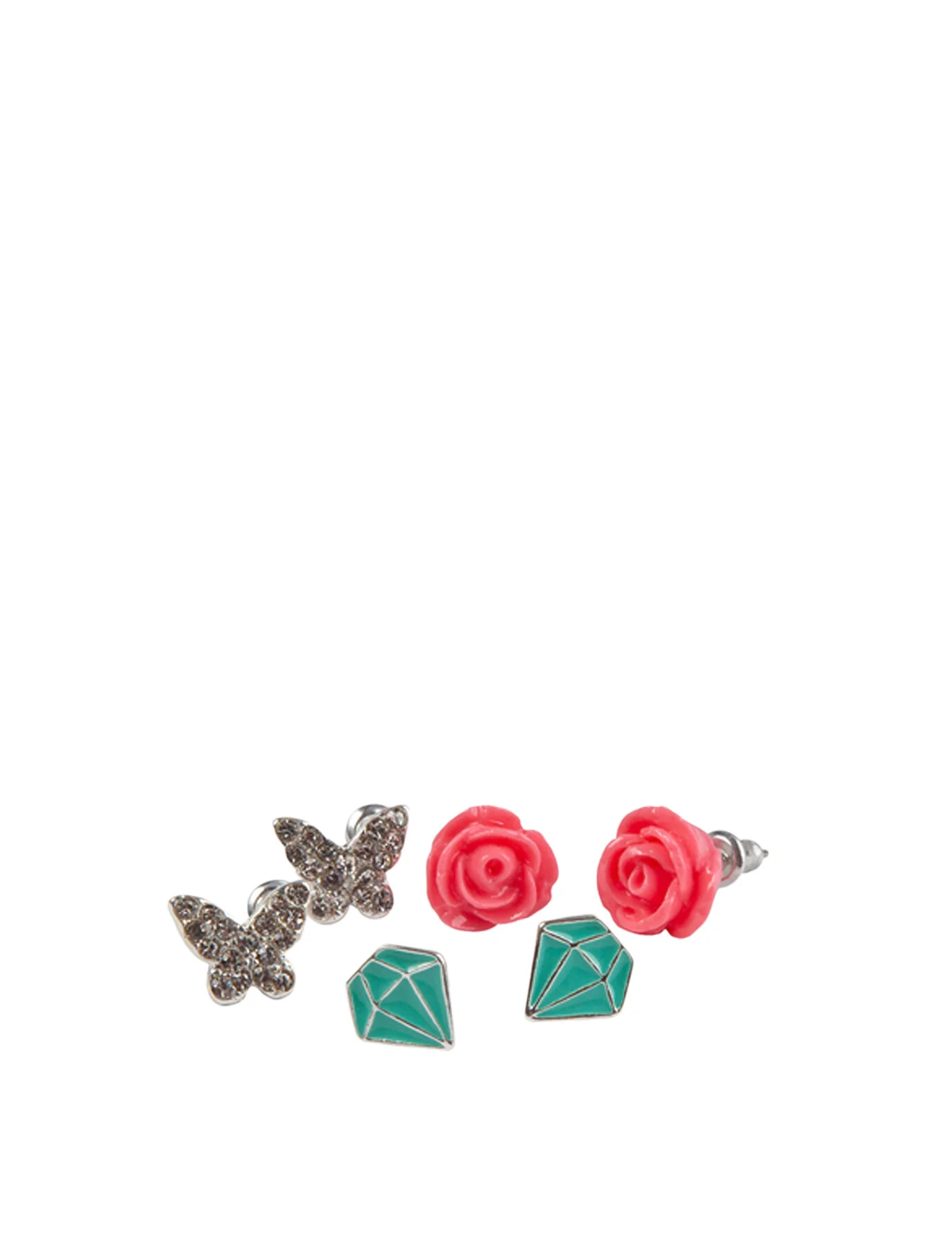 Rose Stud Earrings 3 Pack