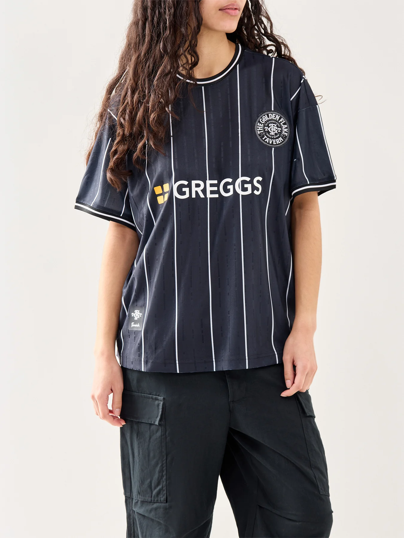 The Golden Flake Tavern Football Shirt Black - Image 5