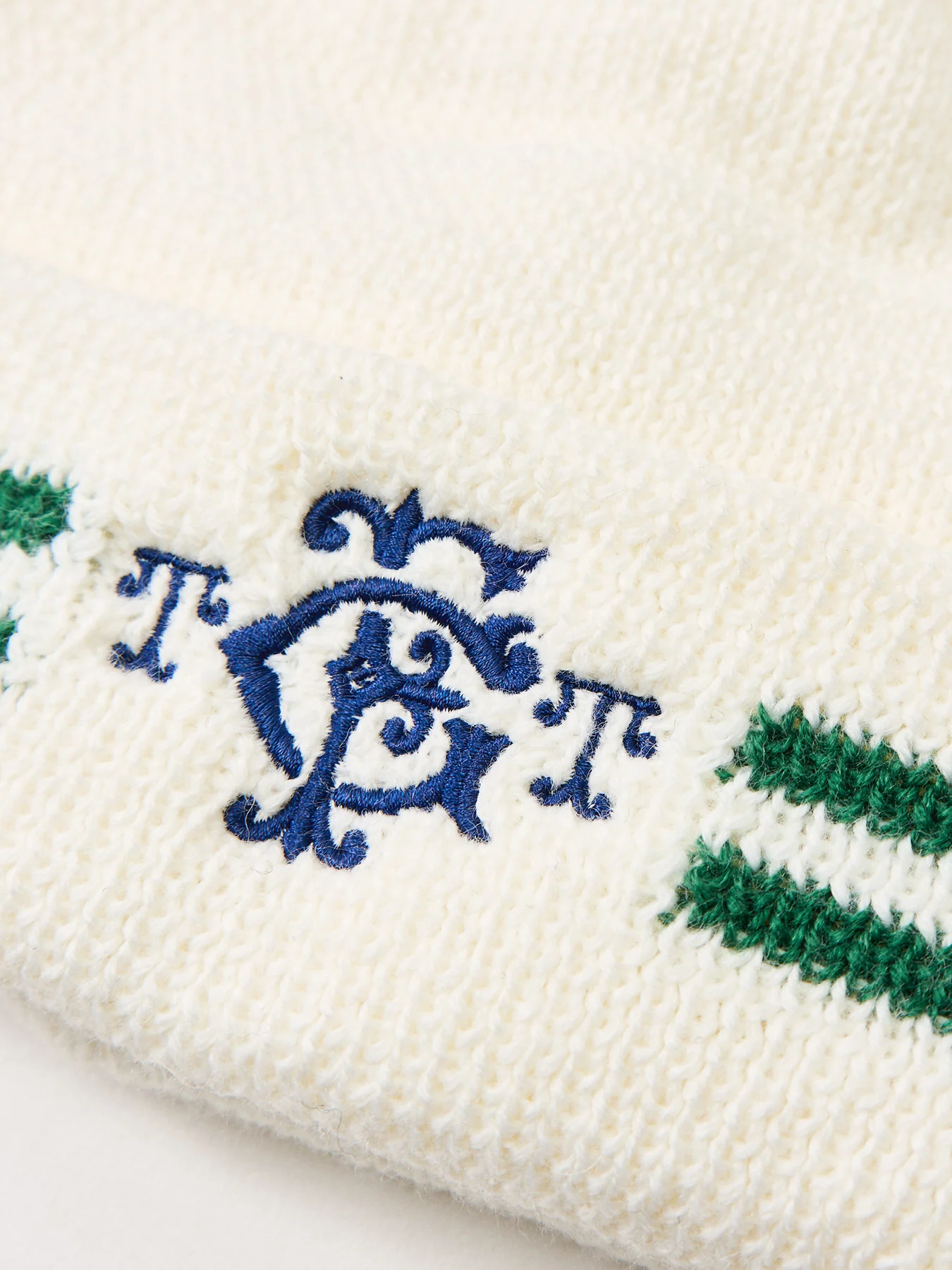The Golden Flake Tavern Knitted Beanie White - Image 3