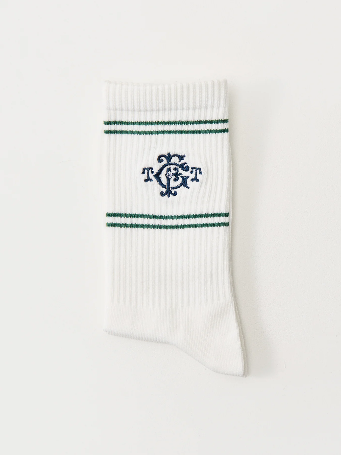 The Golden Flake Tavern Crew Socks White