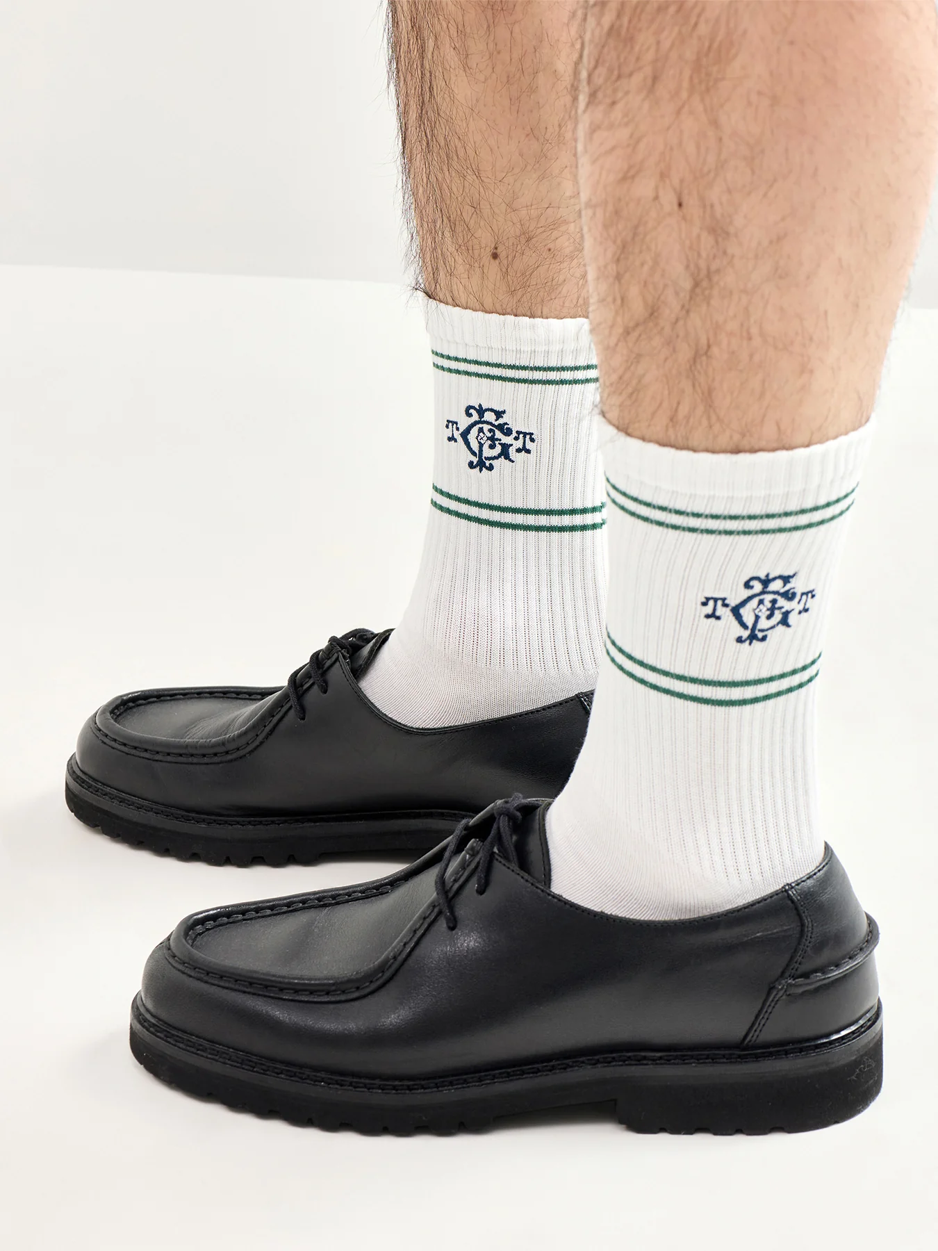 The Golden Flake Tavern Crew Socks White - Image 2