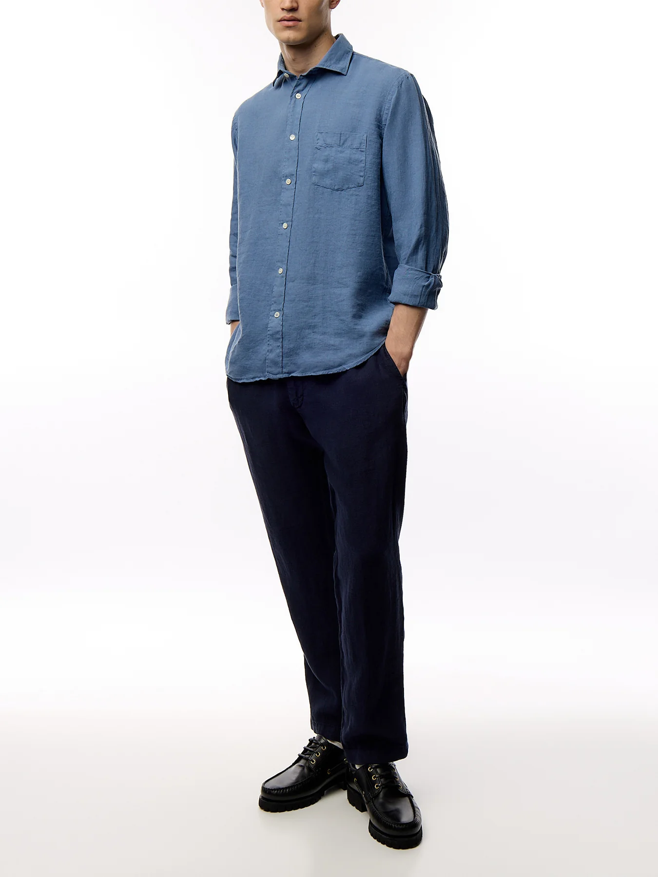 Classic Linen Paul Pat Woven Shirt - Image 2