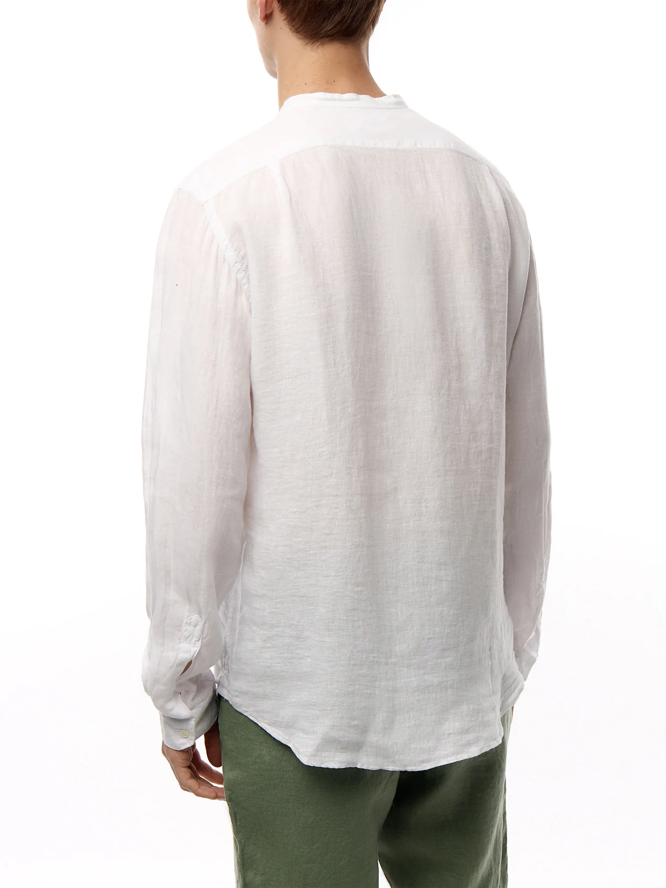 Collarless Premium Pat Woven Shirt - Image 5