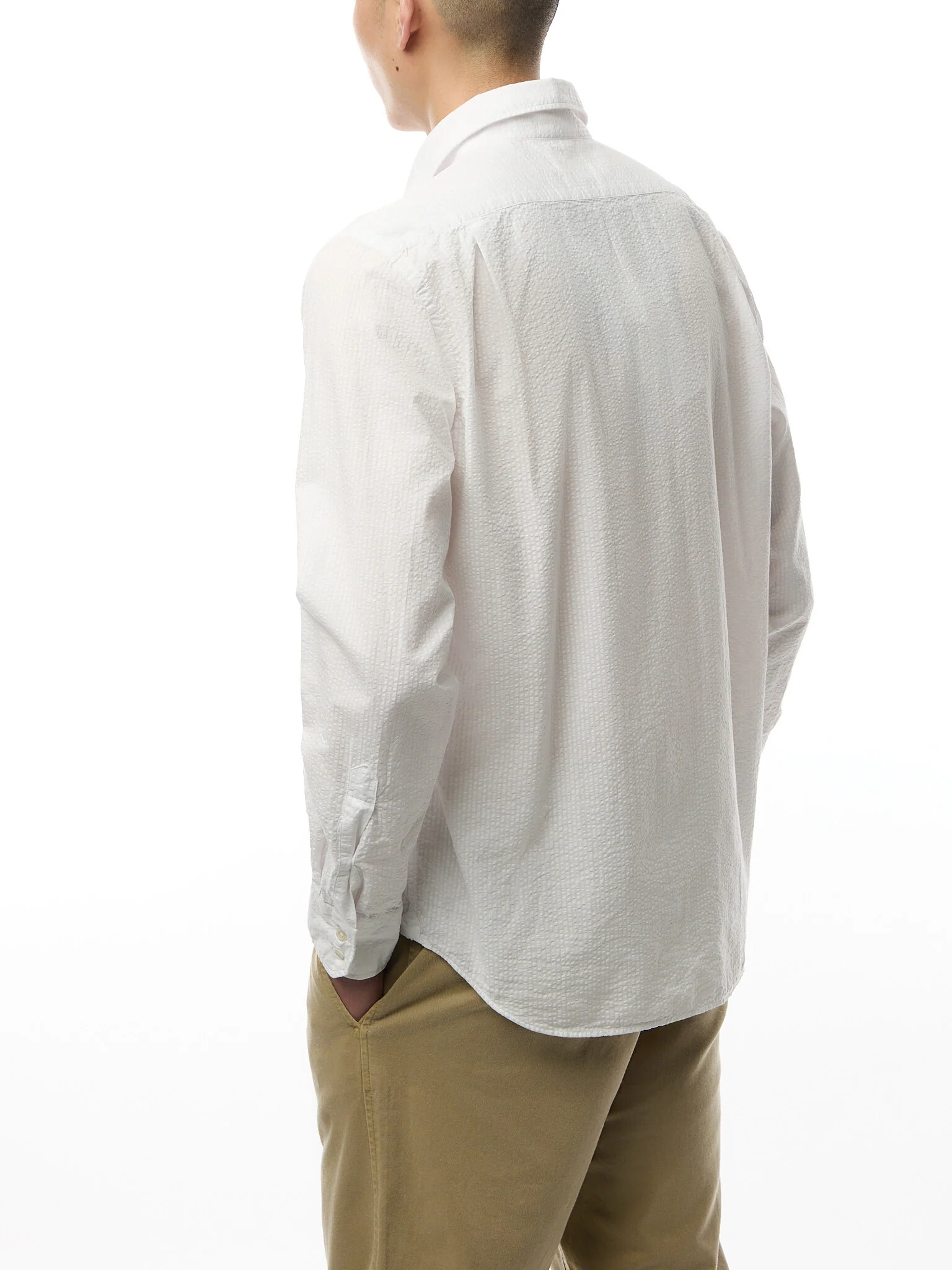 Light Seersucker Paul Men Woven Shirt - Image 5