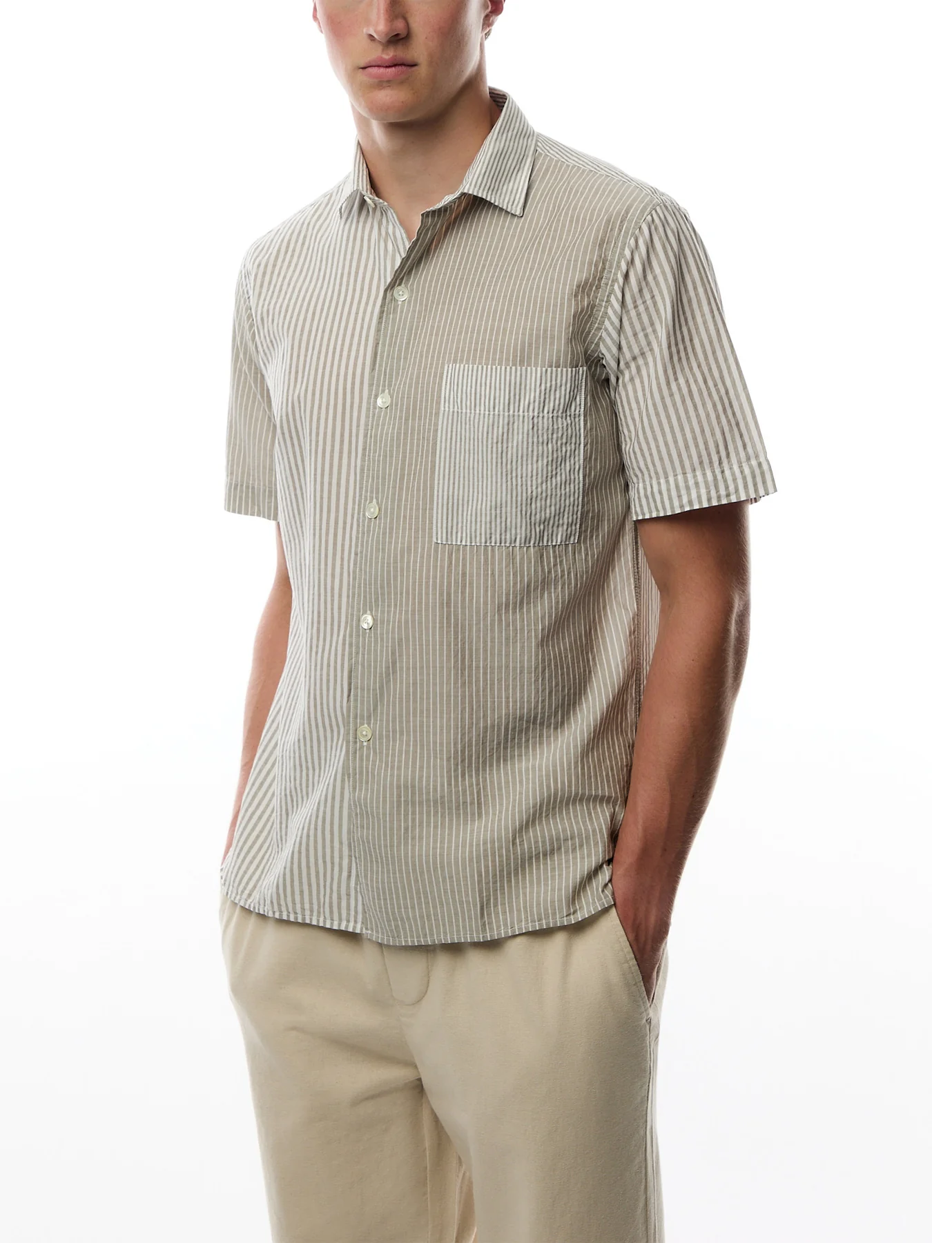 Mussoletta Washed Paul Pat Men Woven Shirt - Image 4