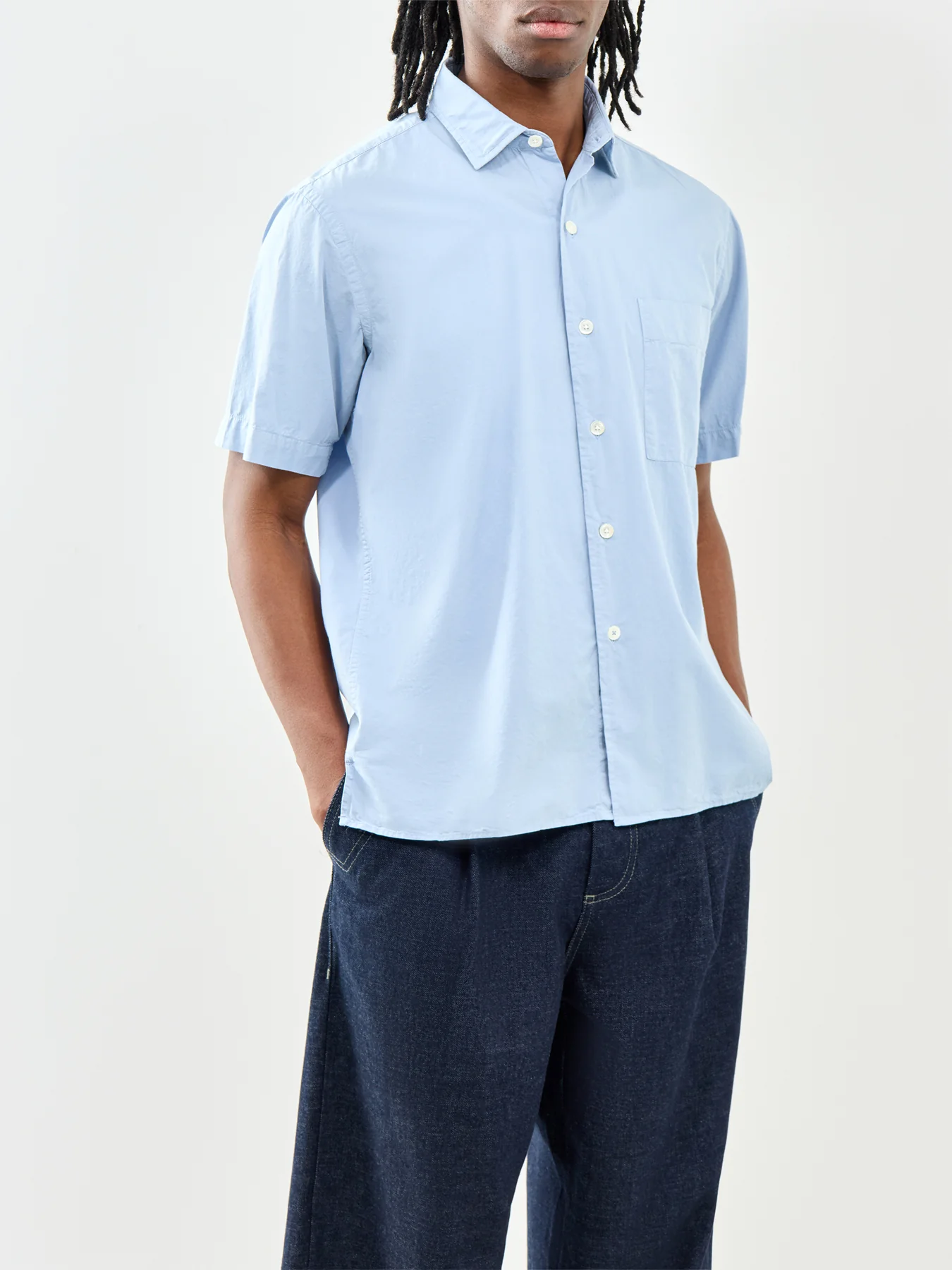 Patterned Shirt Blue - Image 4