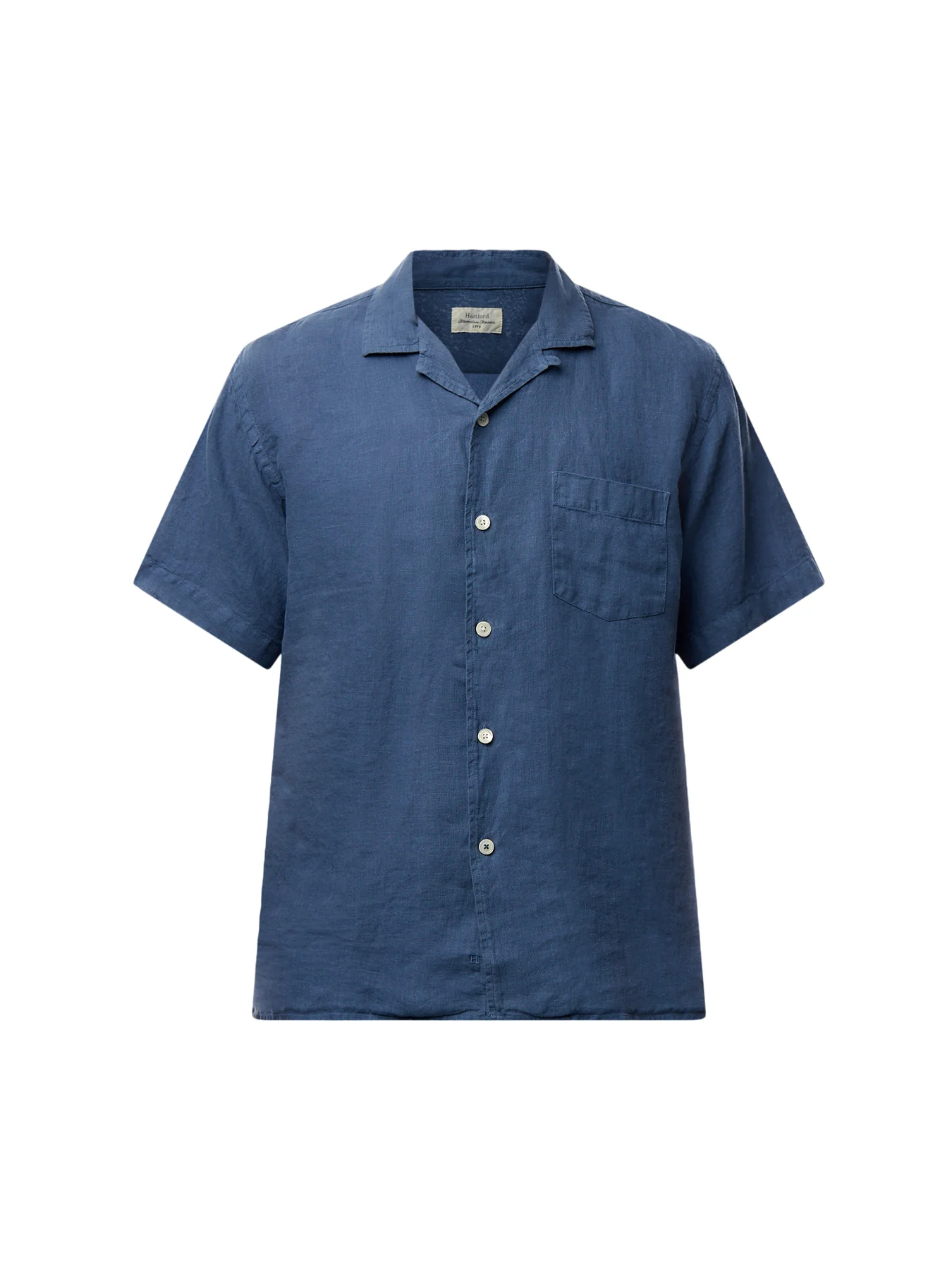Revere Collar Linen Palm Mc Woven Shirt