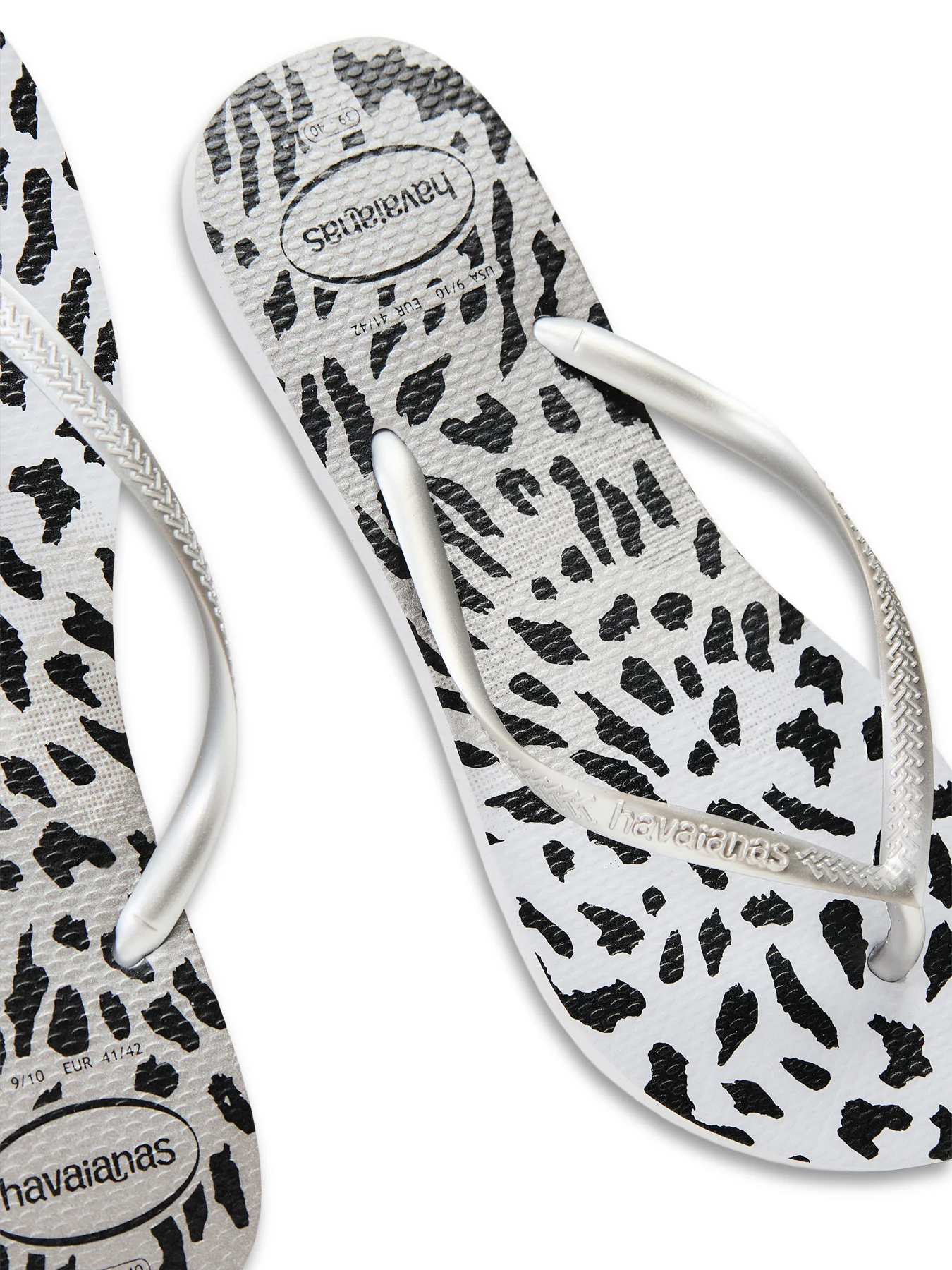 Slim Animal Print Grey Sandal - Image 3