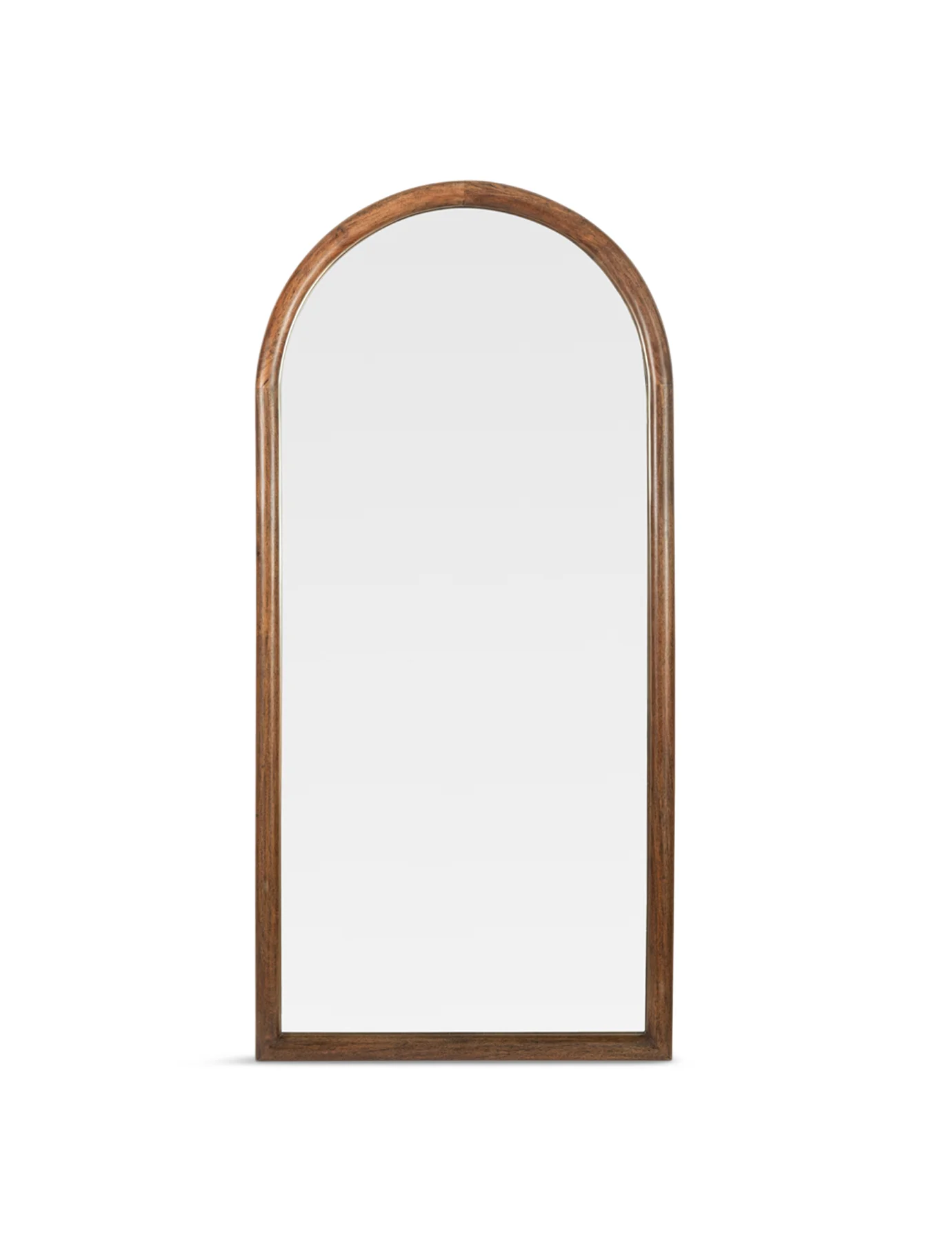 Genoa Arch Floor Mirror Walnut Finish 190 x 90cm