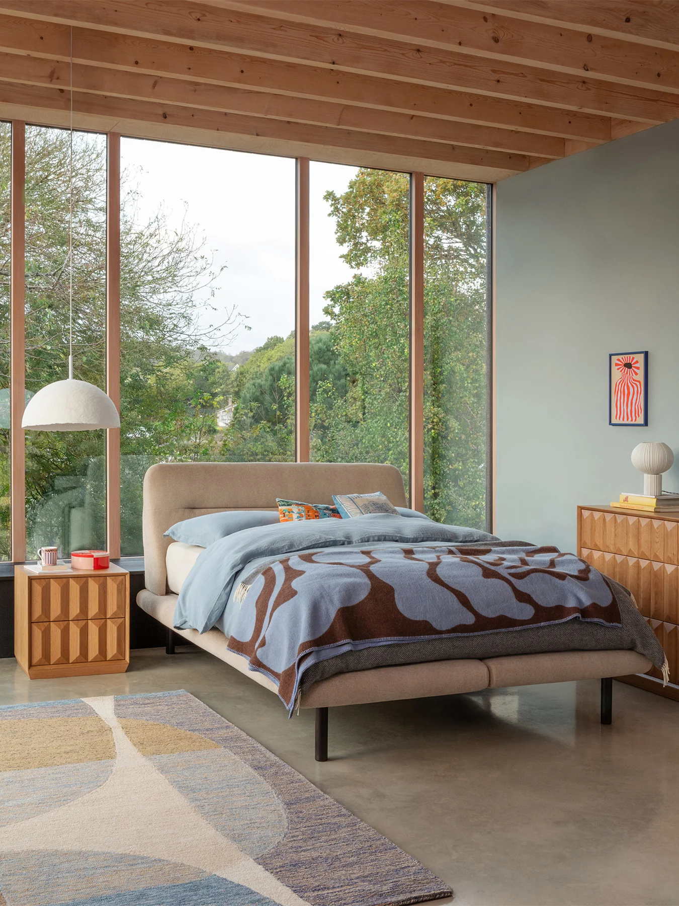 Wilton Wide Bedside Table Oak - Image 2