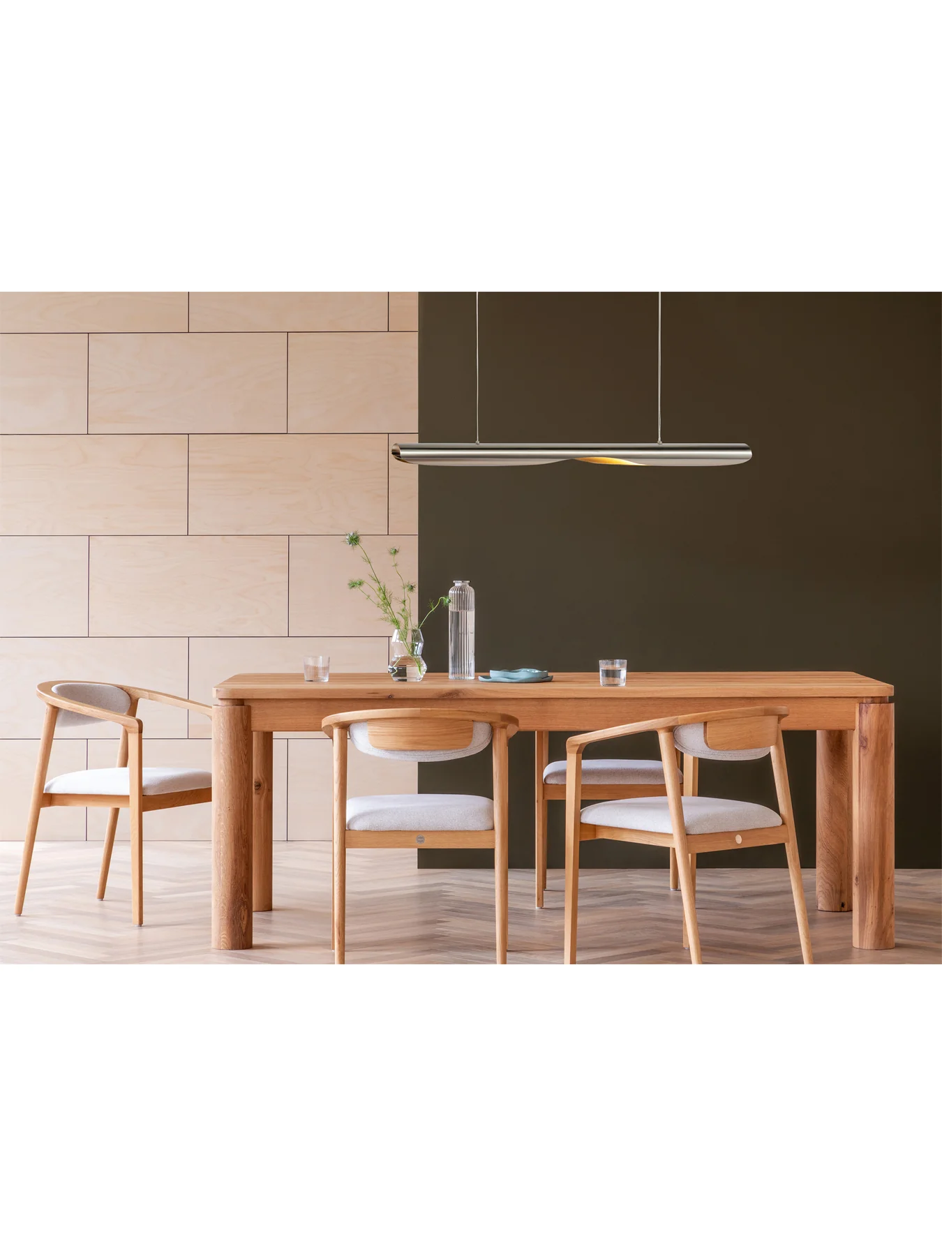 Onda LED Long Pendant Steel - Image 2