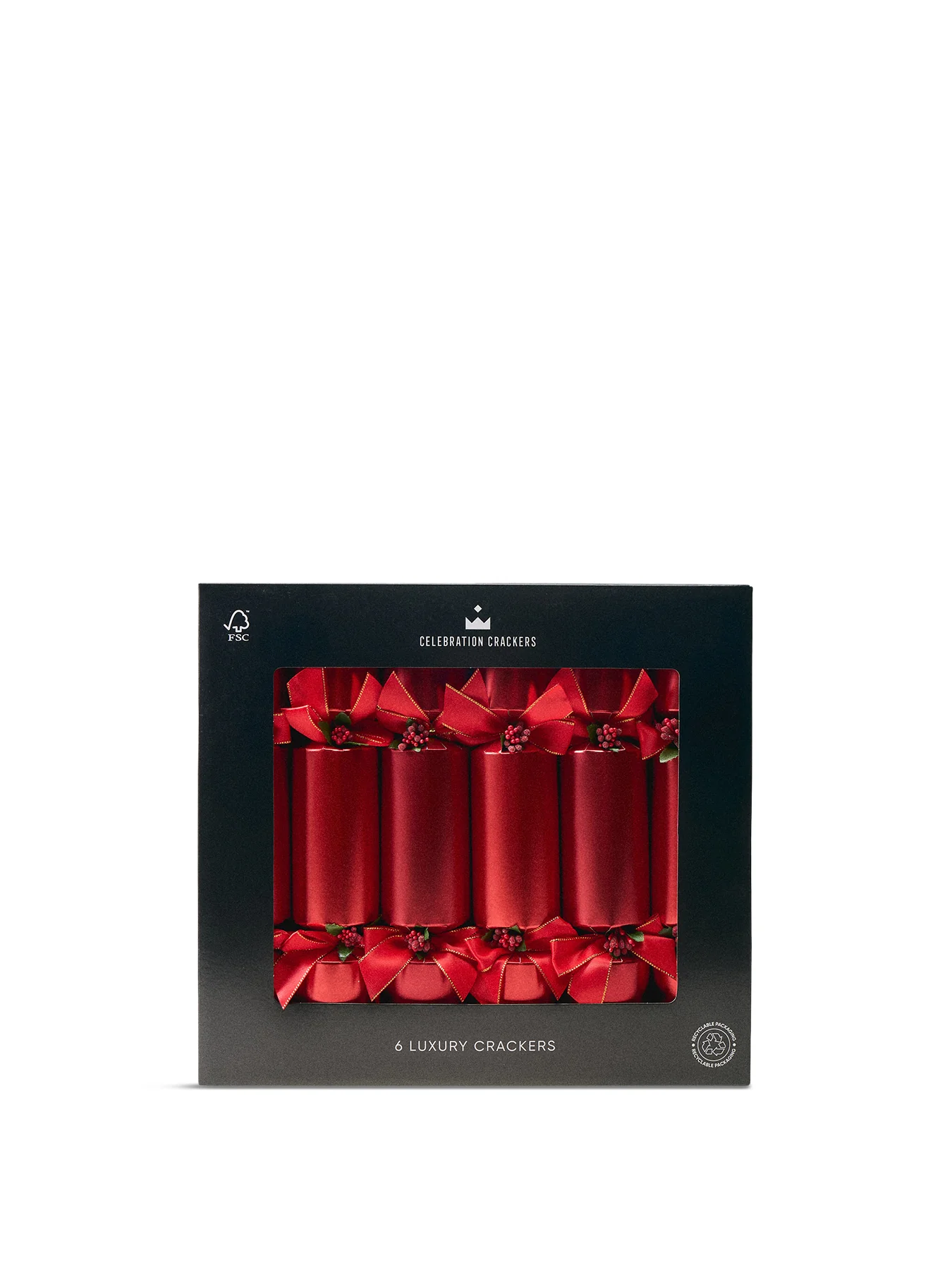 Crimson Christmas 13in Cracker Set of 6