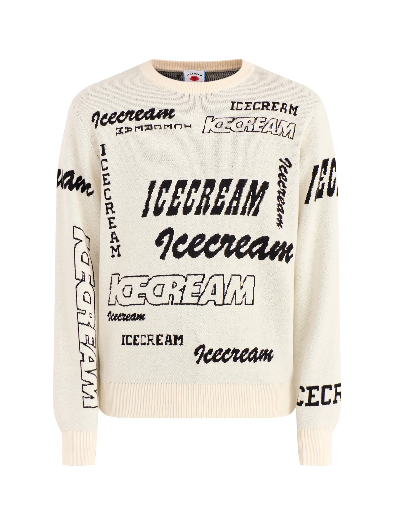 Logo Knitted Crewneck Cream