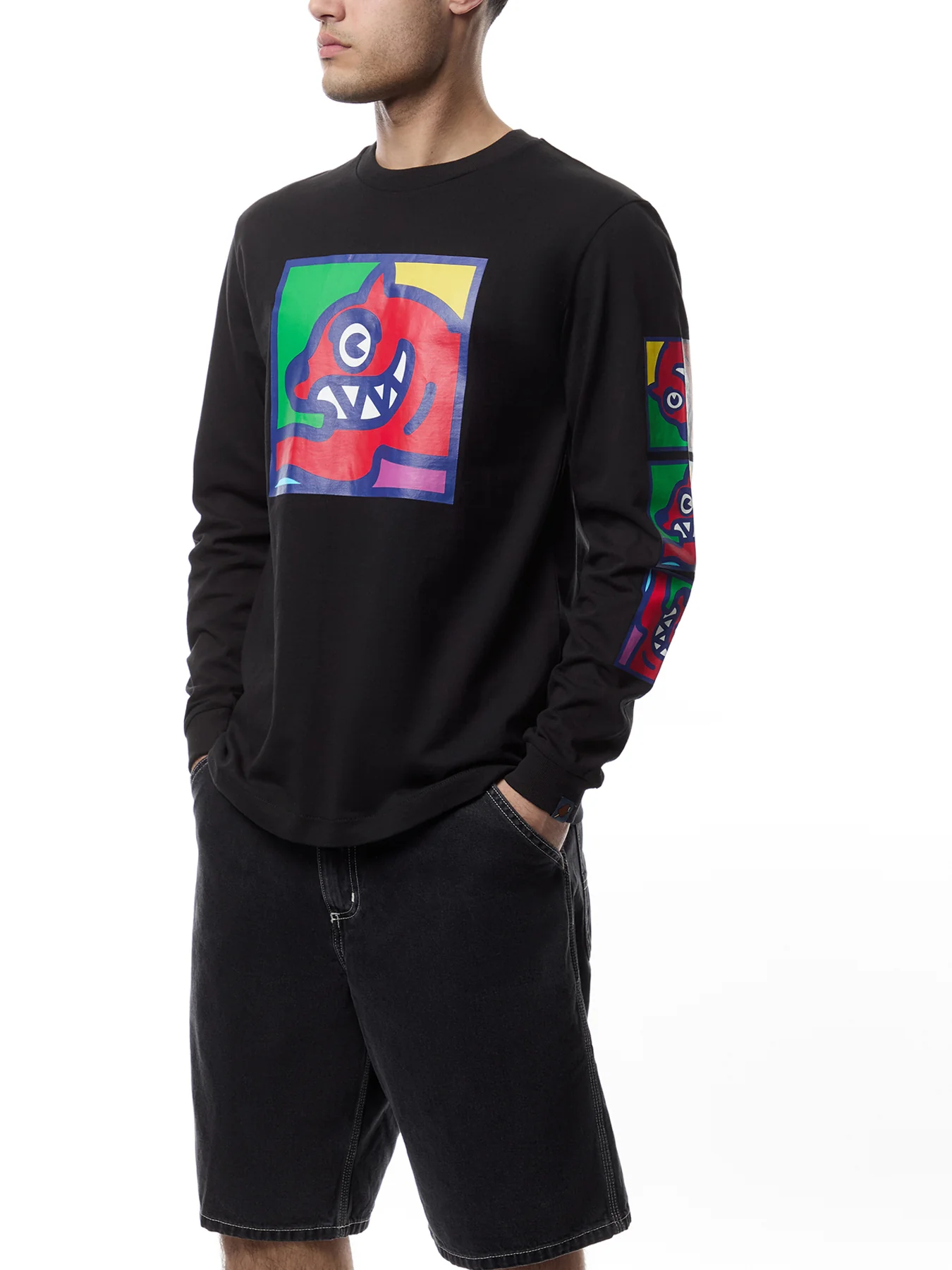Pop Art Running Dog L/S T-Shirt - Image 4