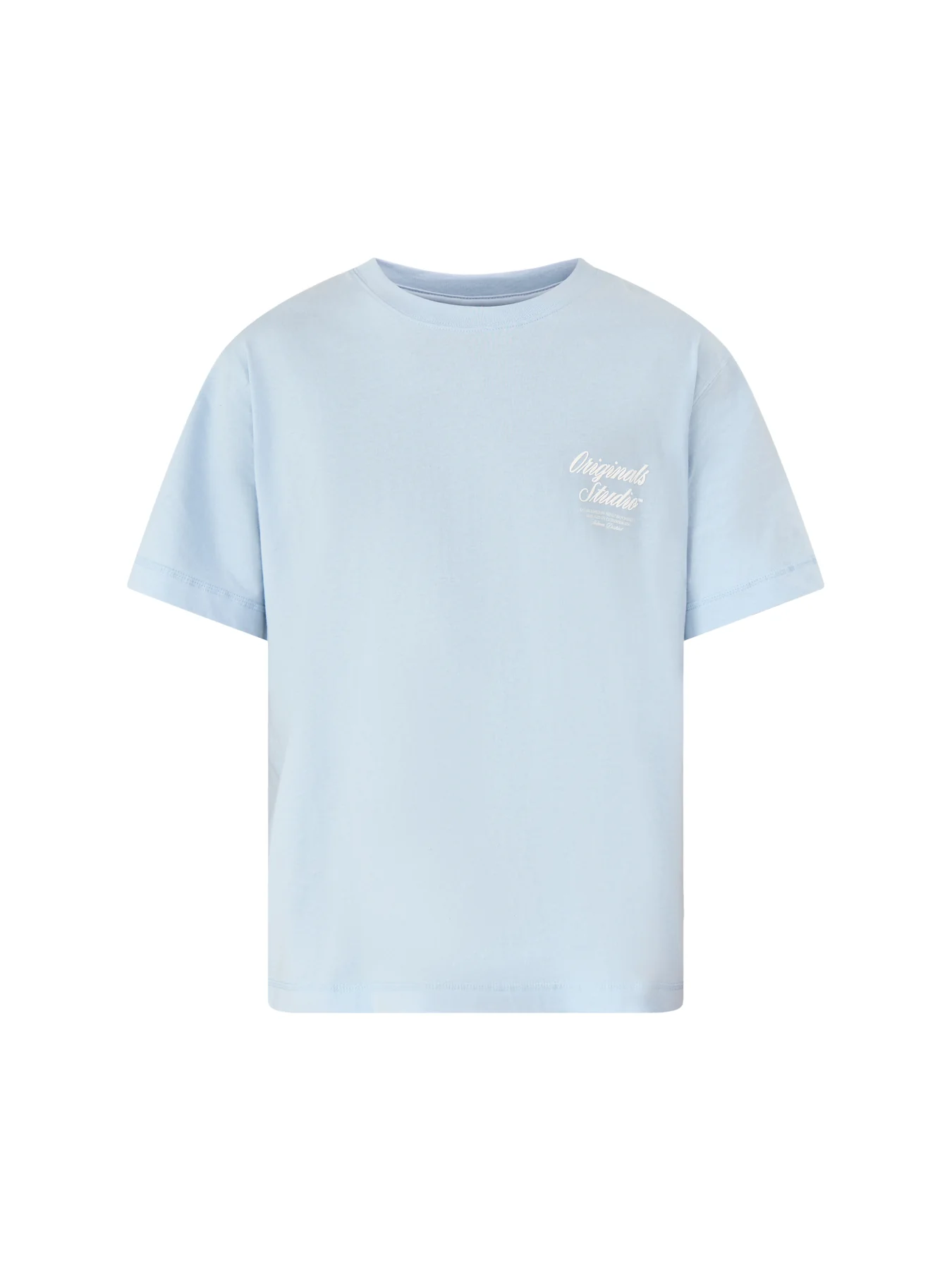 Typo T-Shirt Crew Neck Blue