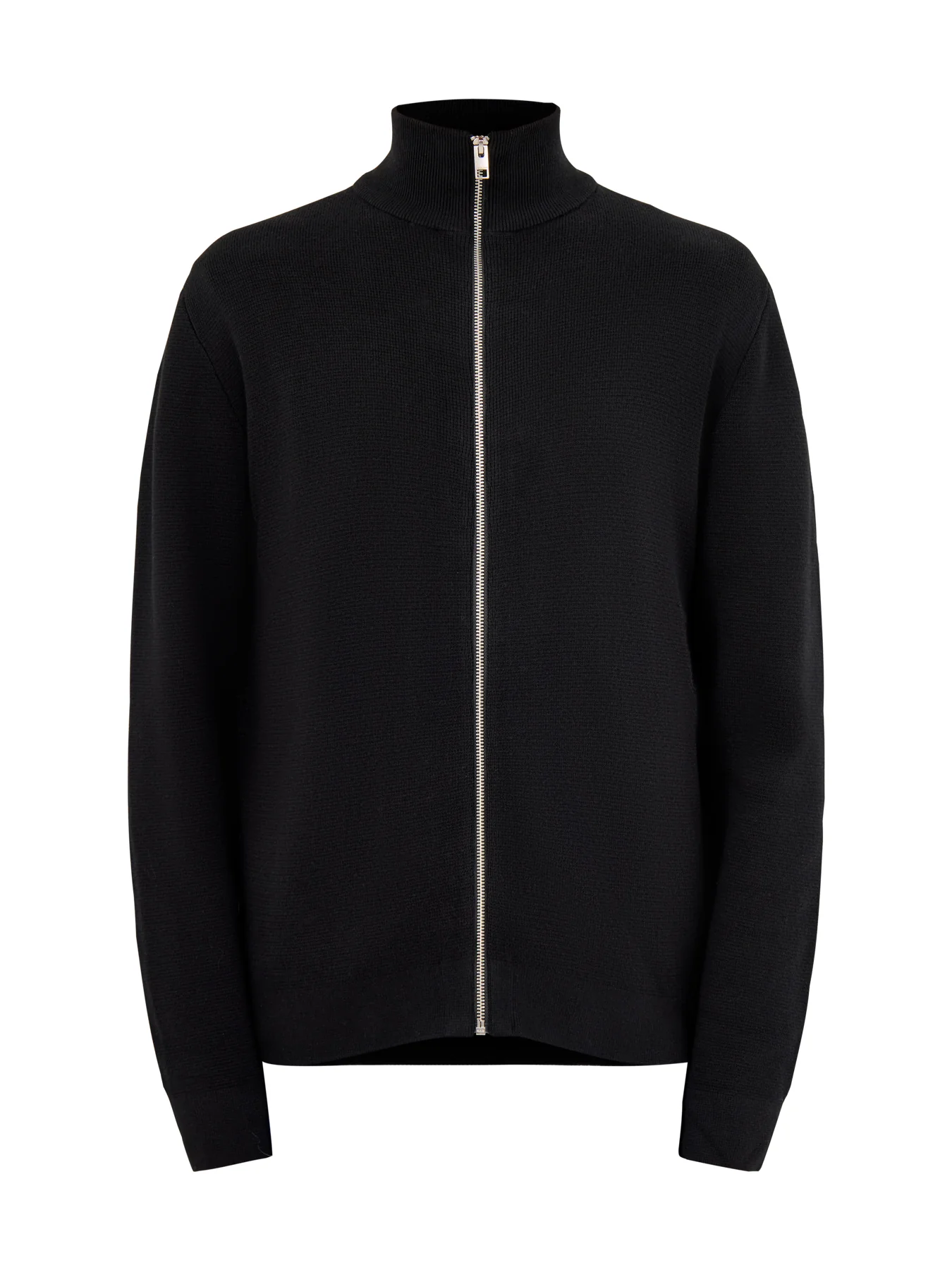 Milano Stitch High Neck Cardigan Black