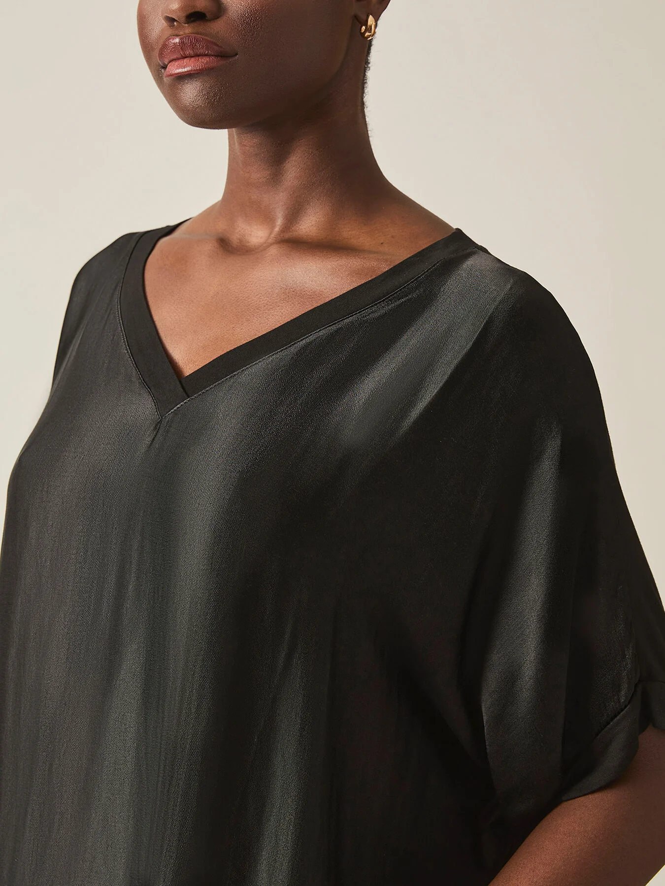 Satin Short Sleeve Top - Image 4