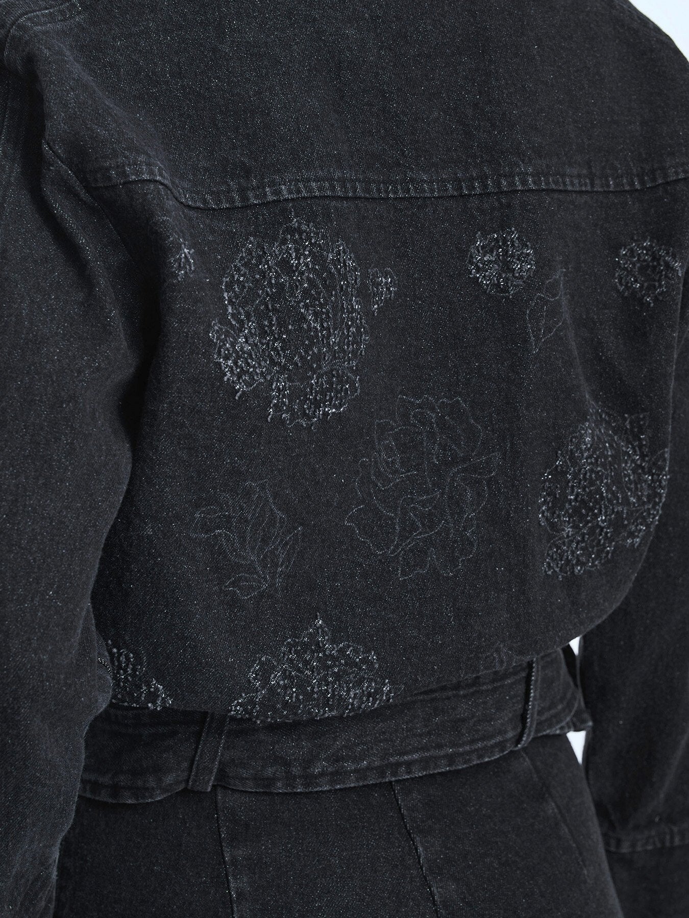 Denim Biker Jacket - Image 3