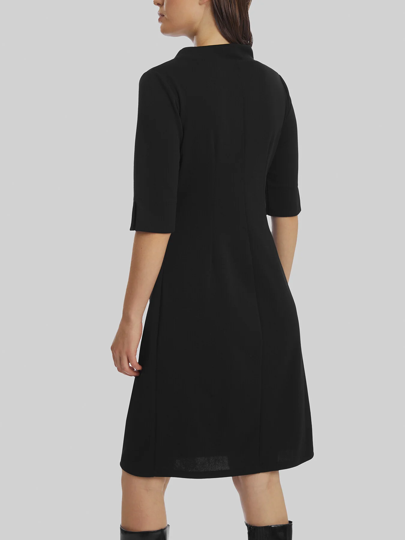 Eyelet High Collar Dress - Image 3