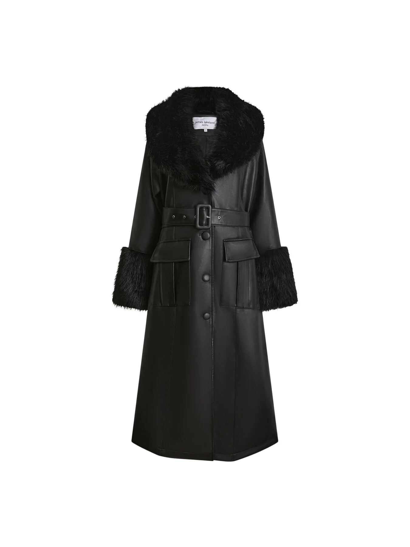 Faux Leather Coat
