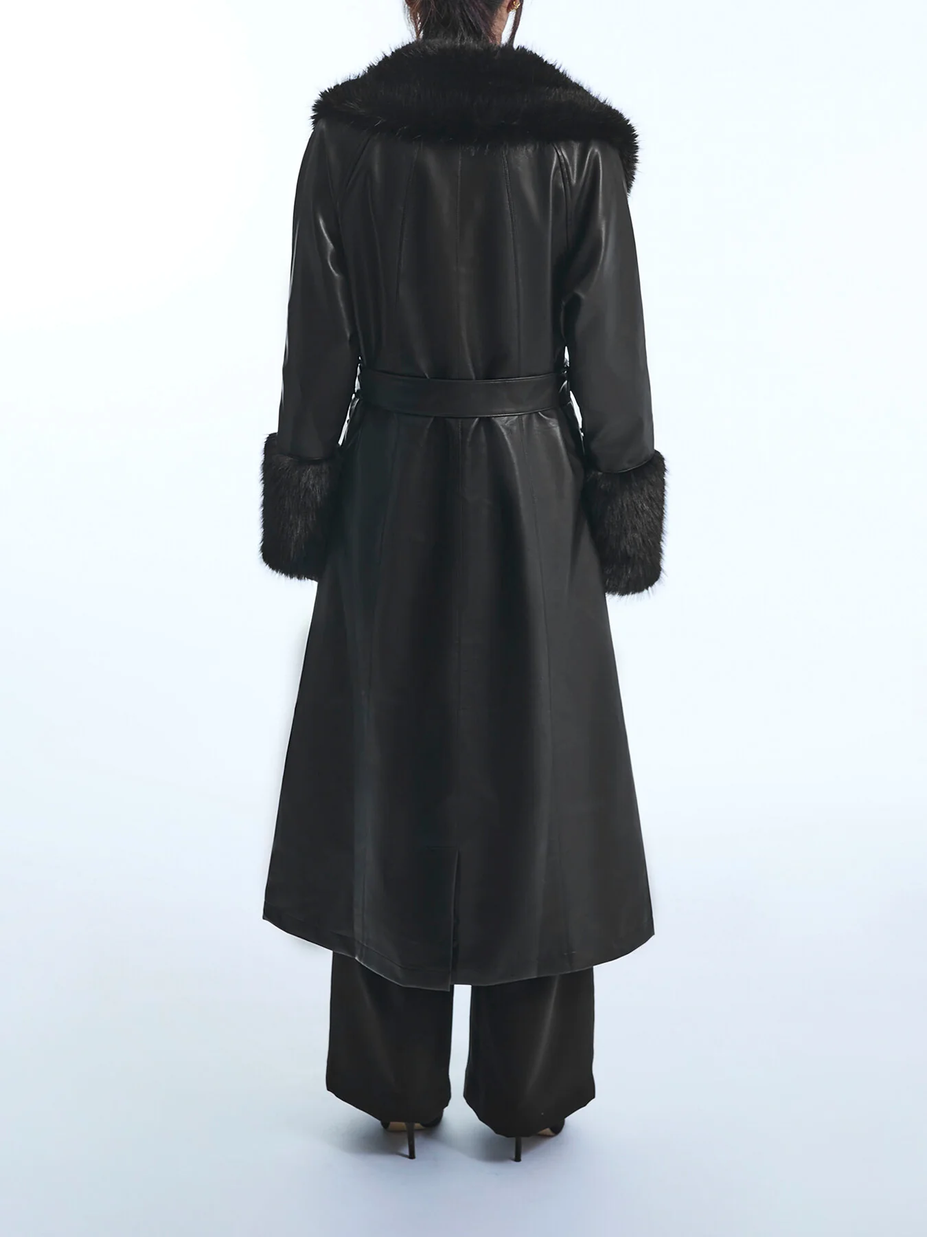 Faux Leather Coat - Image 3