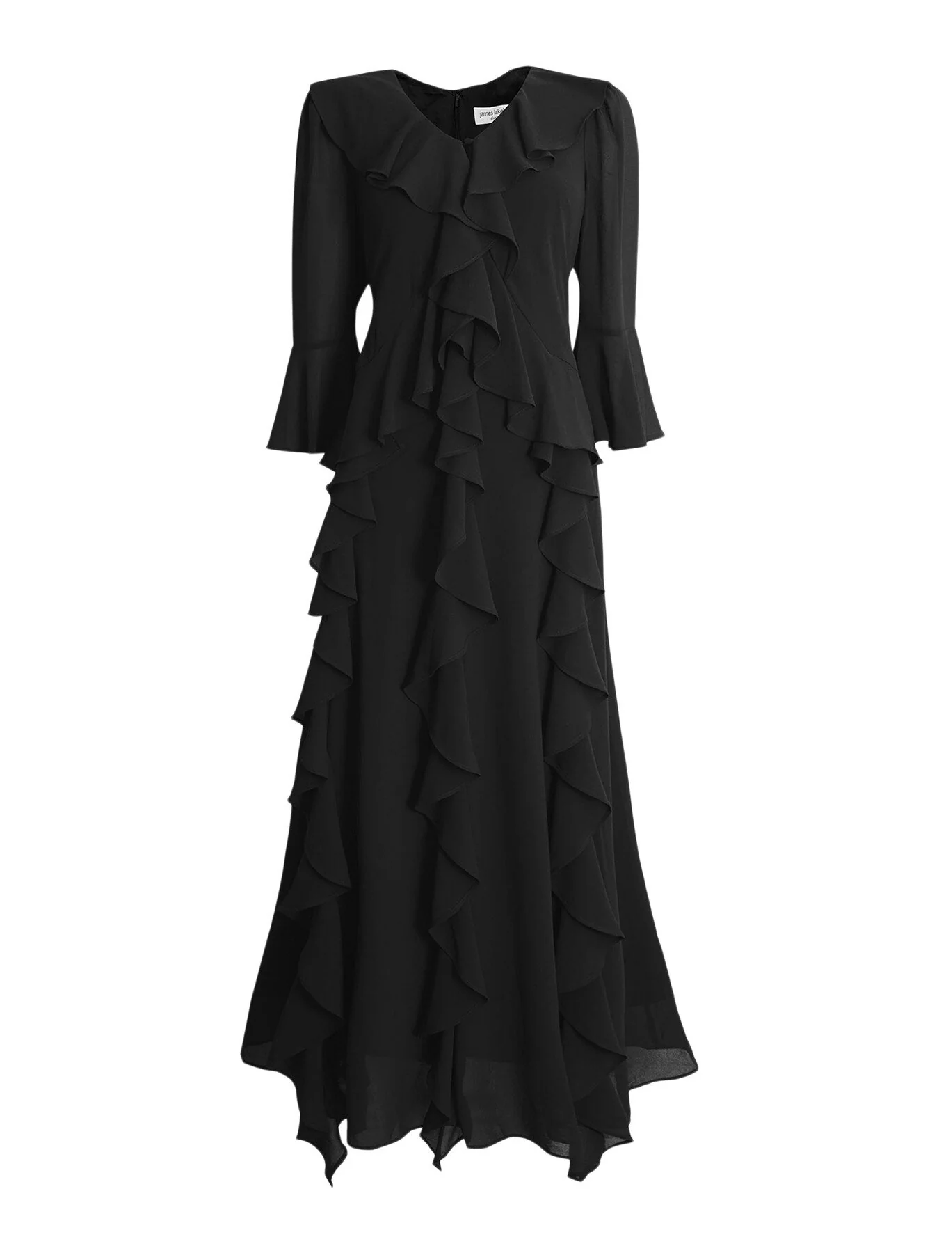 V-Neck Ruffle Dress