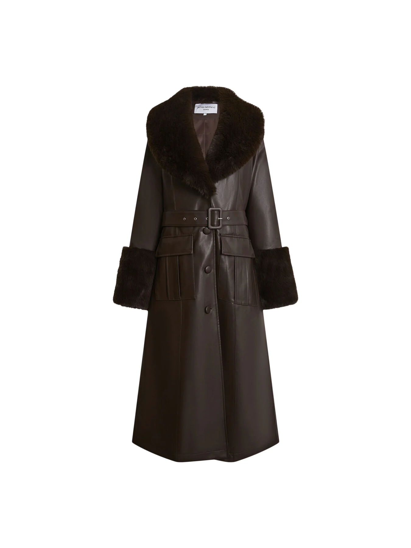 Faux Leather Coat