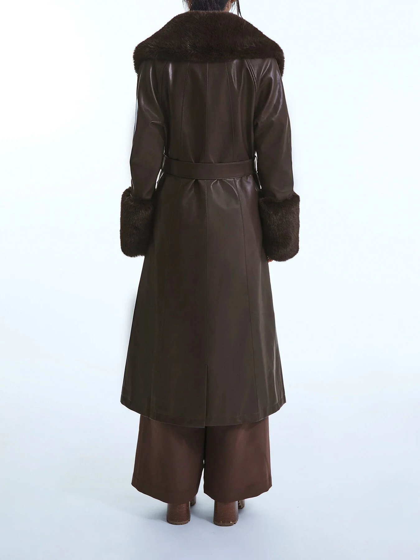 Faux Leather Coat - Image 4