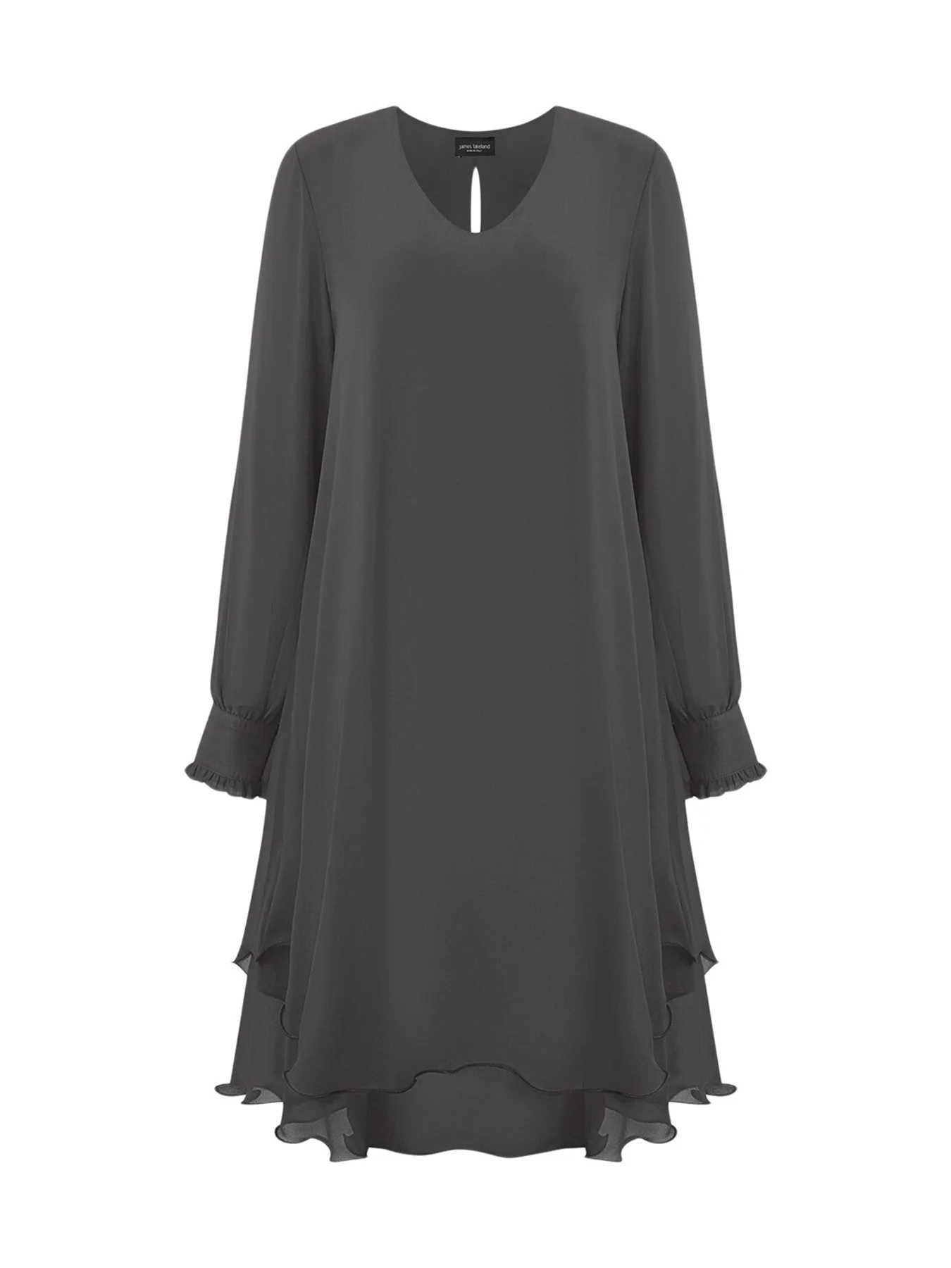 Grey Wave Hem Dress