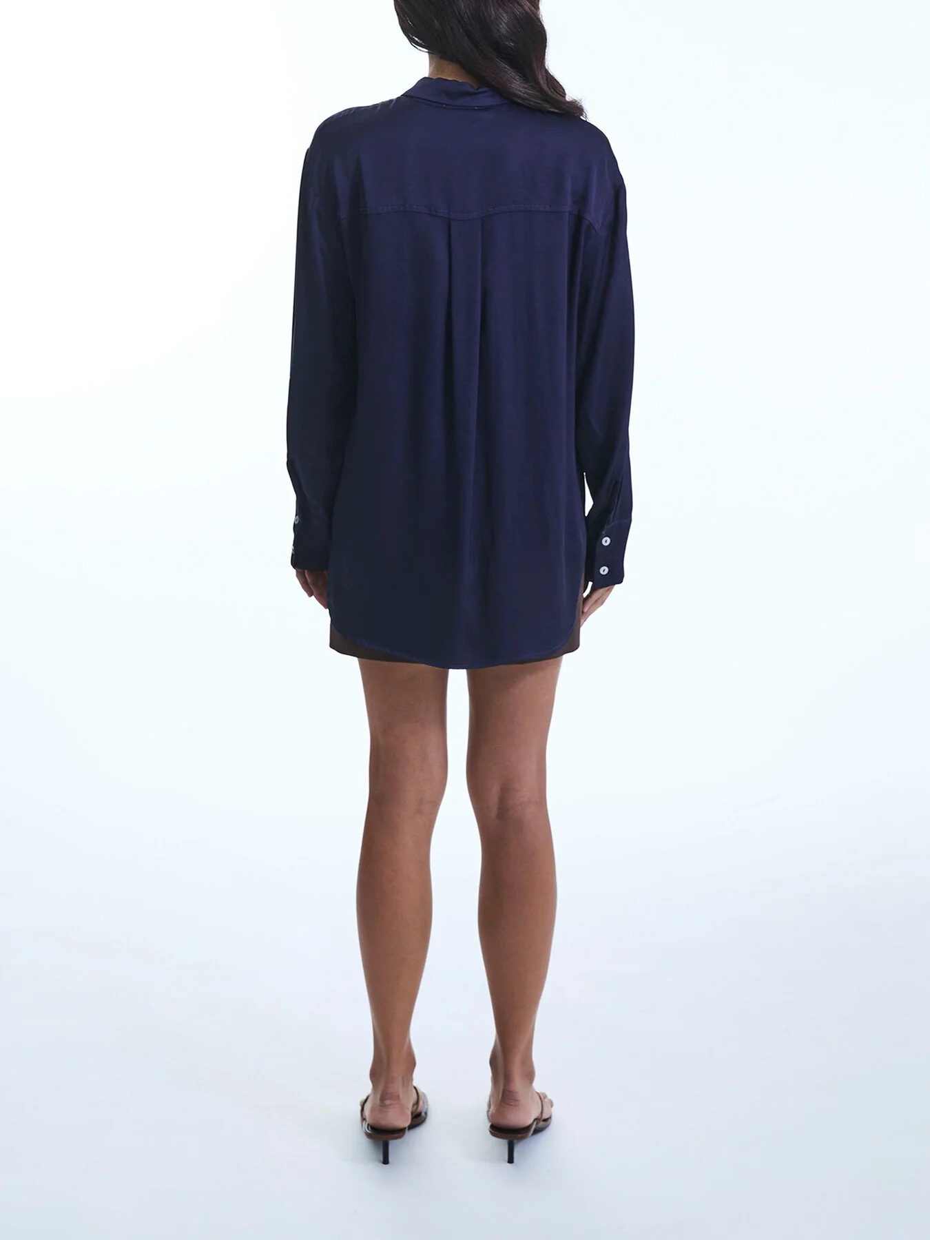 Blue Satin Finish Shirt - Image 4