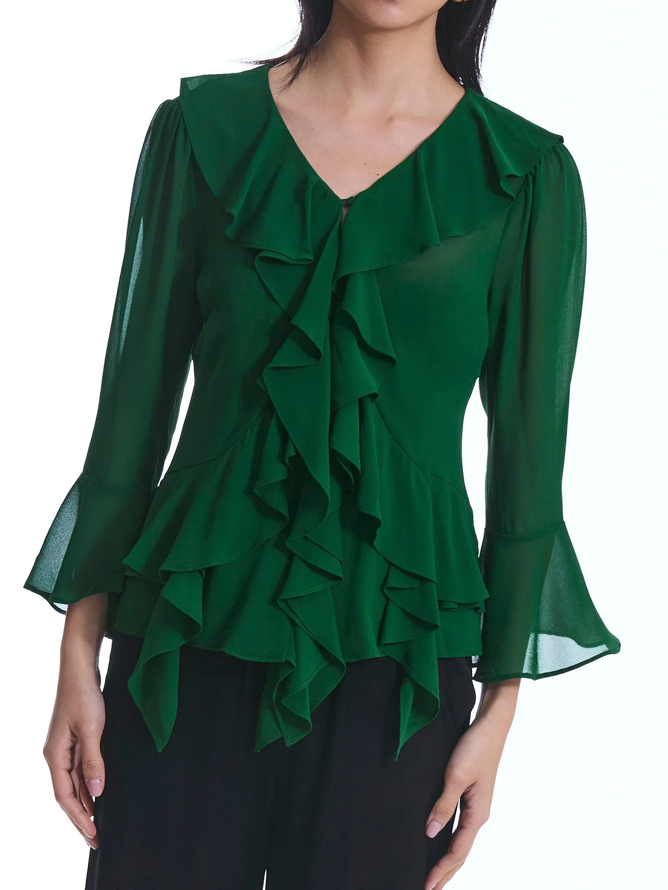 Chiffon Ruffle Shirt - Image 3