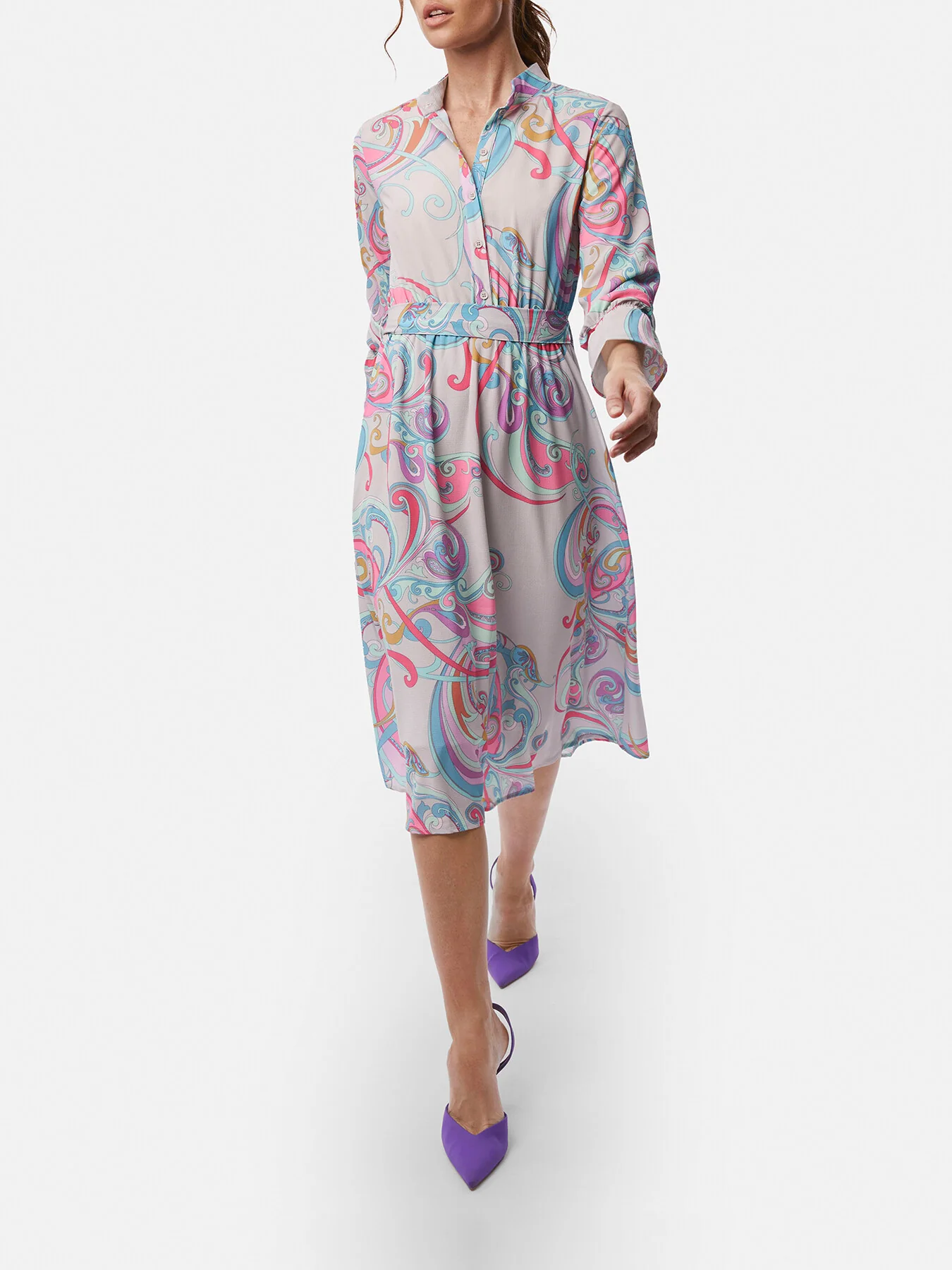 Printed Midi Dress - Image 4