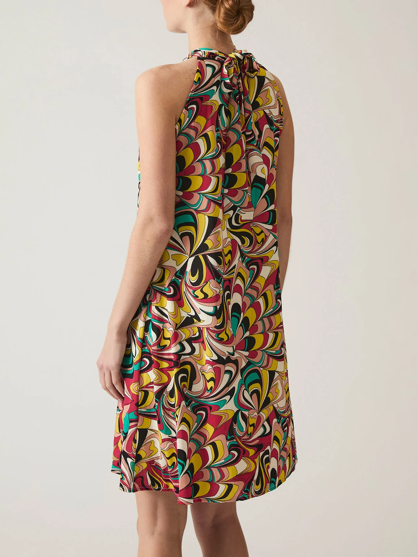 Halterneck Print Dress - Image 3