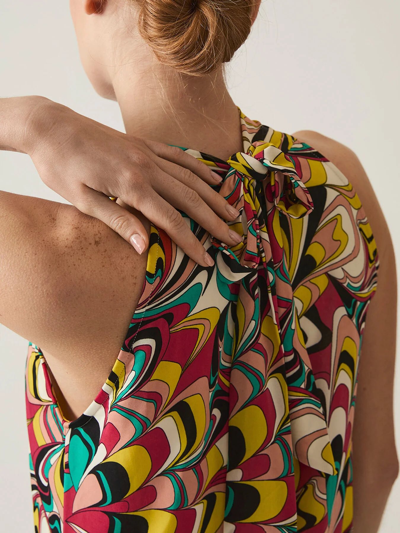 Halterneck Print Dress - Image 4