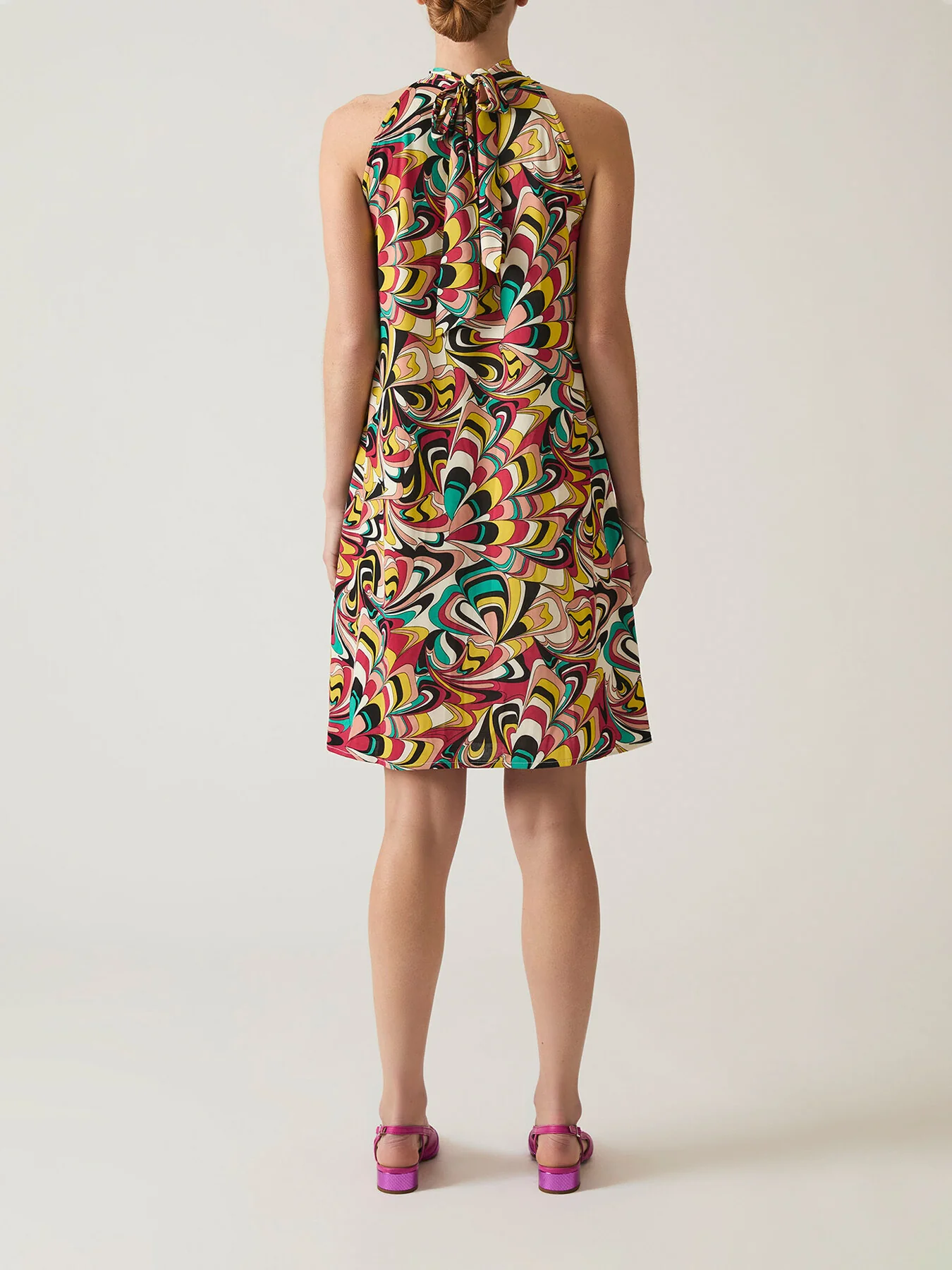 Halterneck Print Dress - Image 5