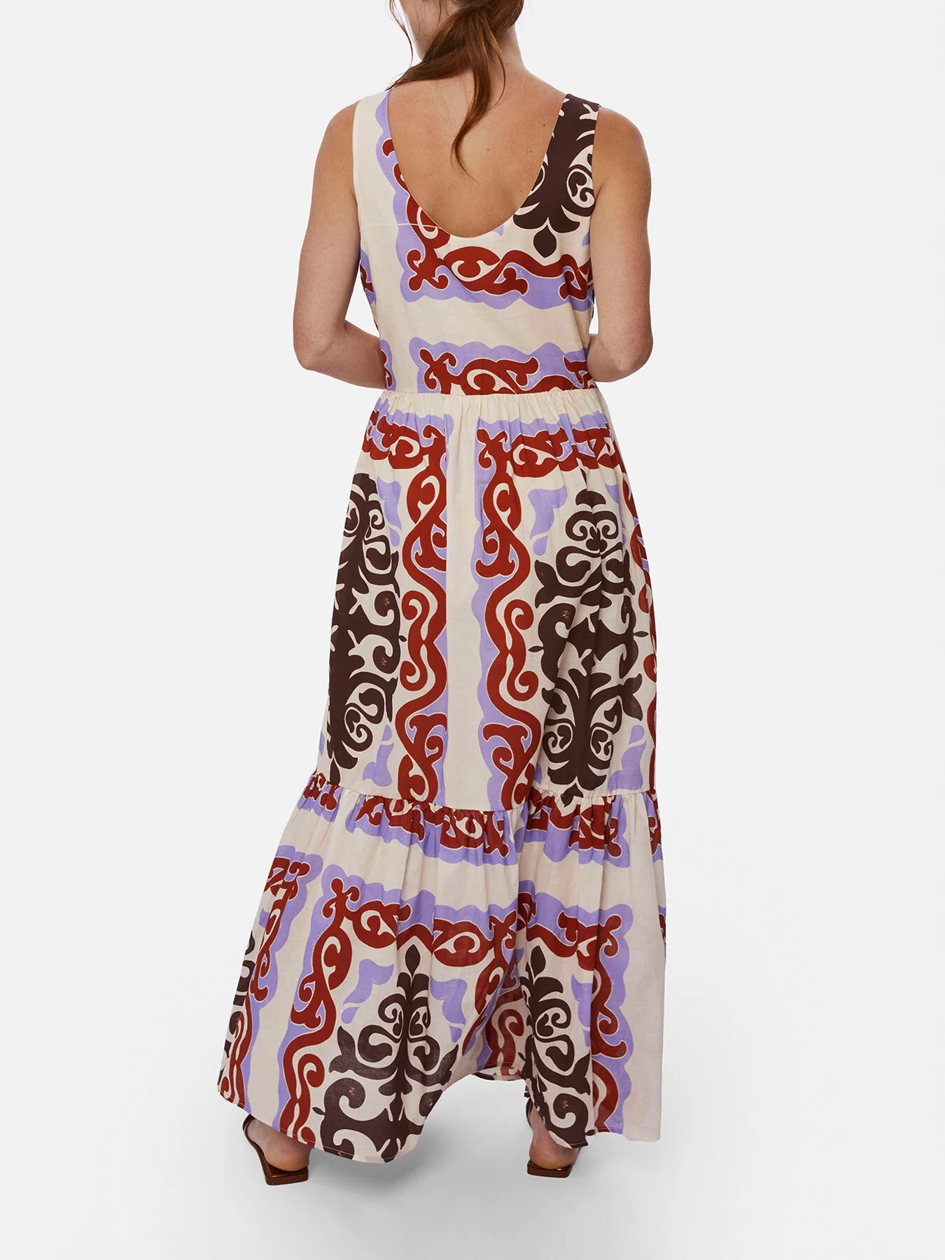 Wide Neckline Strappy Midi Dress - Image 2