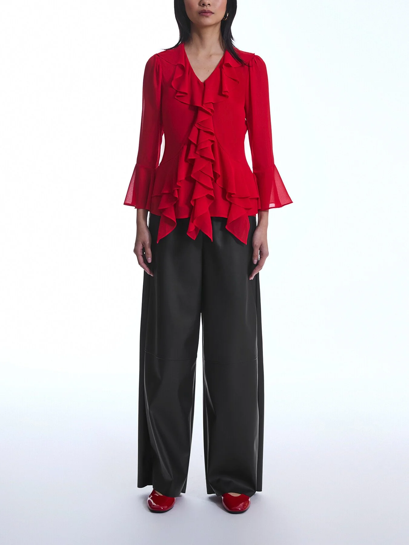 Chiffon Ruffle Shirt - Image 2