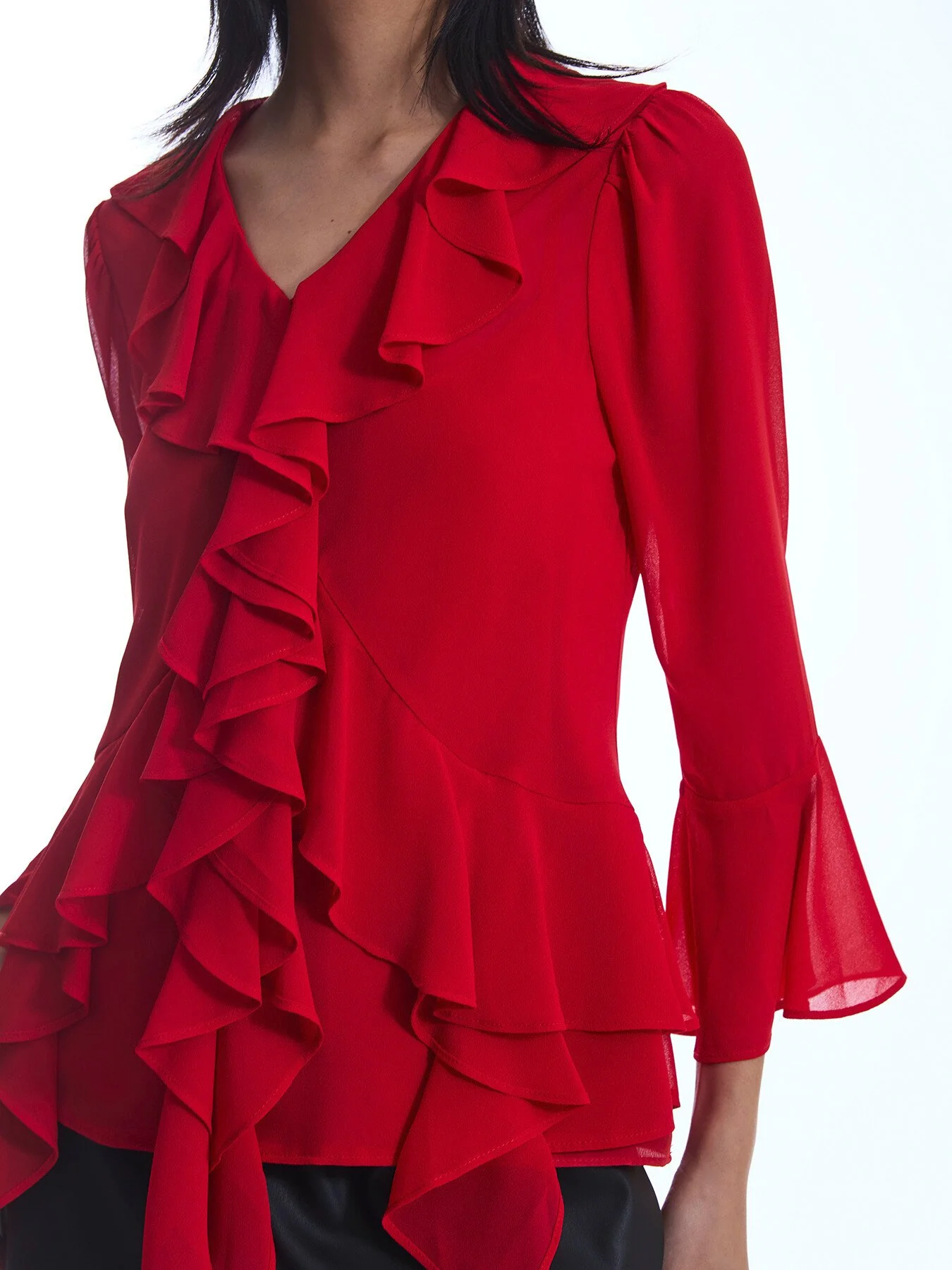 Chiffon Ruffle Shirt - Image 3