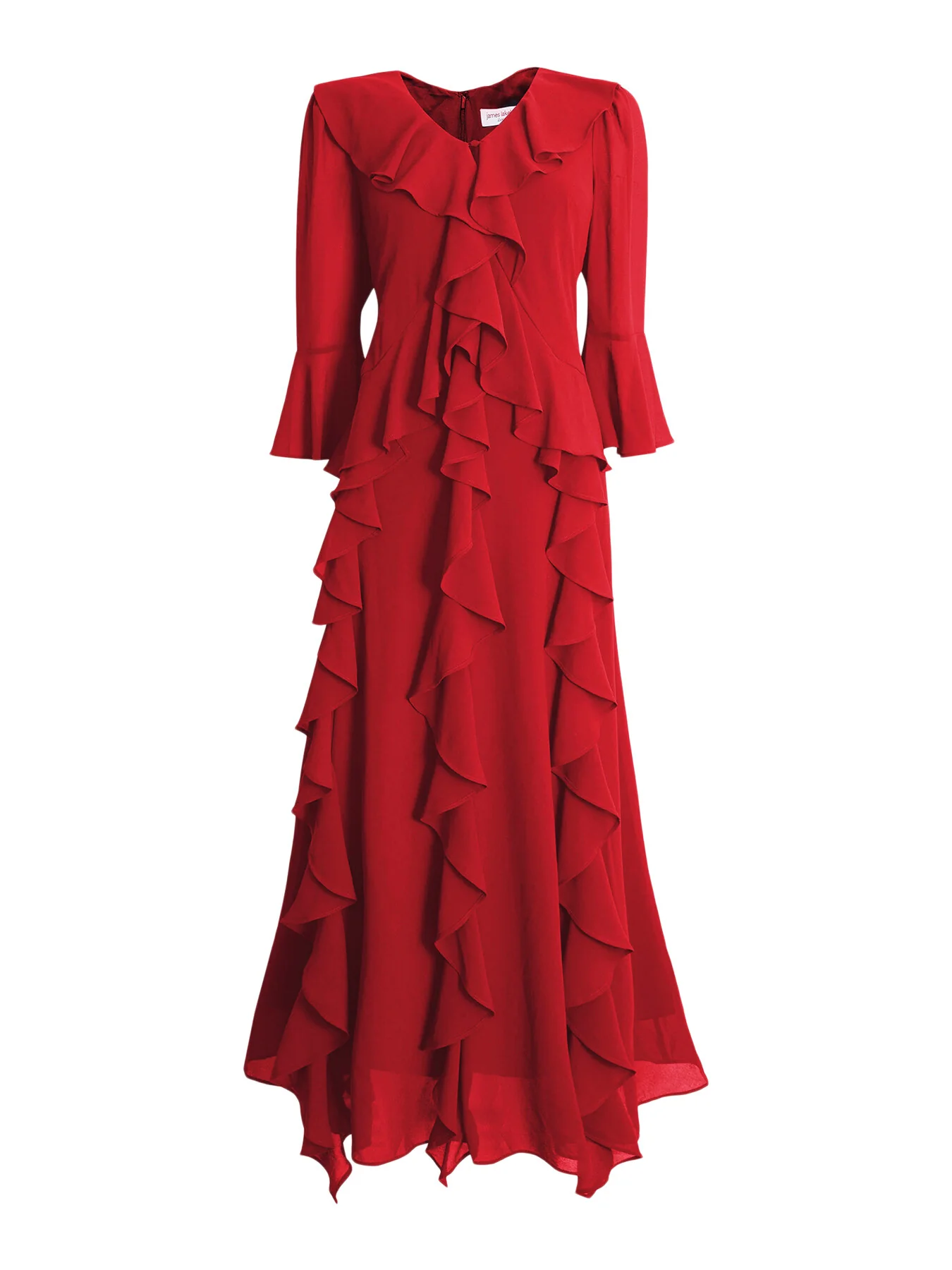V-Neck Ruffle Dress