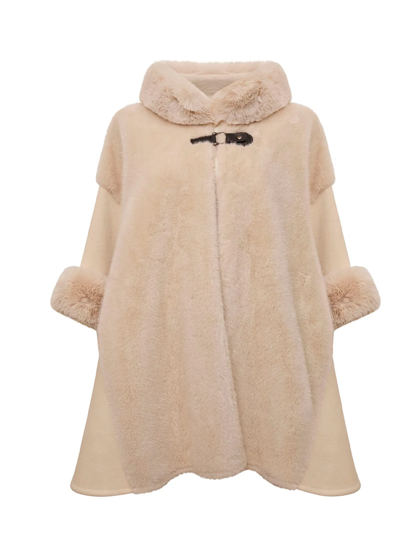 Faux Fur Cape White