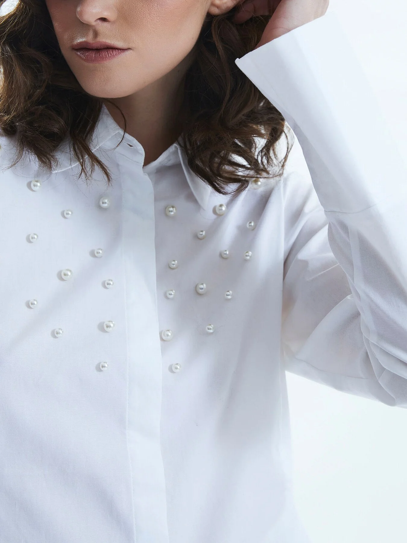 Pearl Detail Shirt - Image 3
