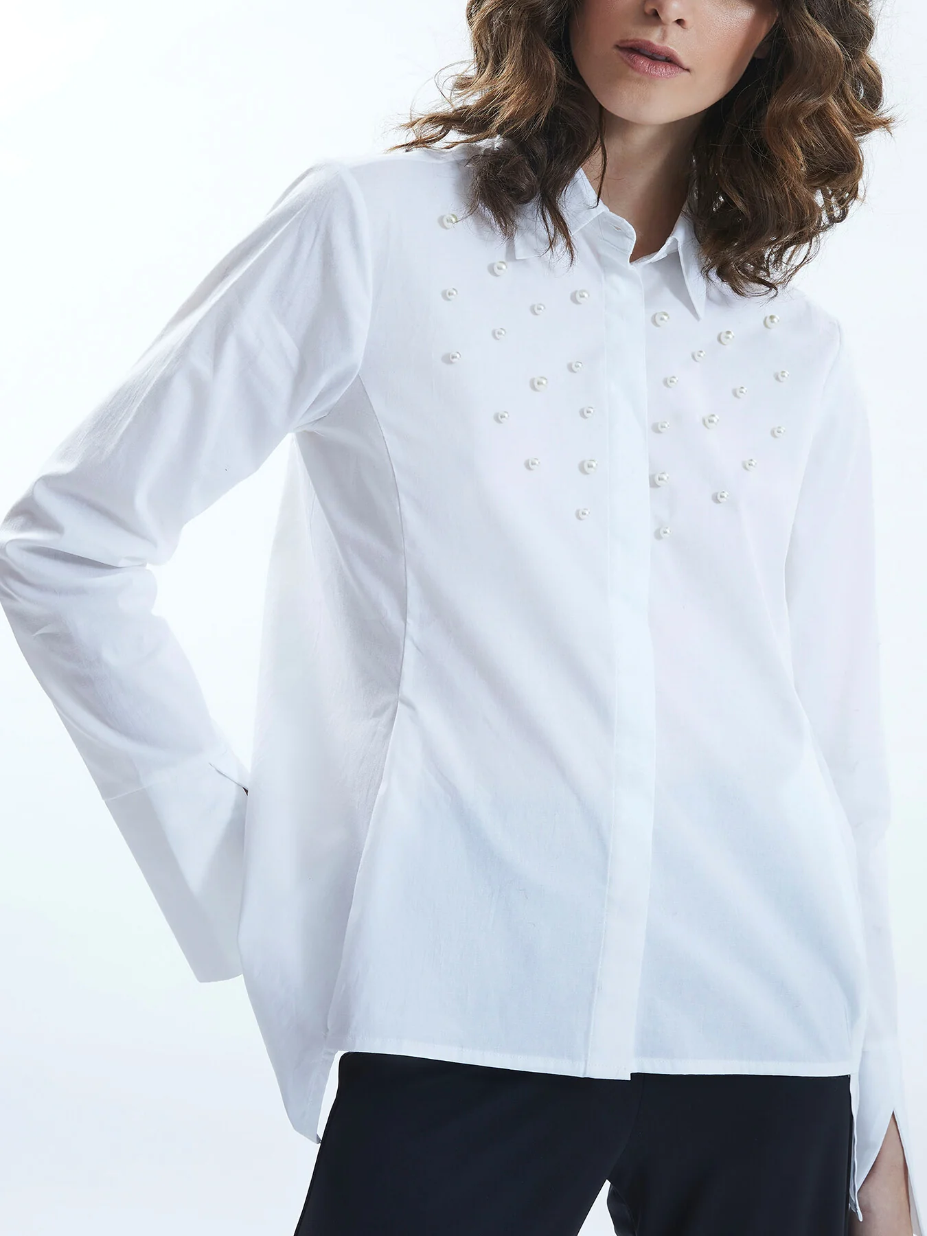 Pearl Detail Shirt - Image 4