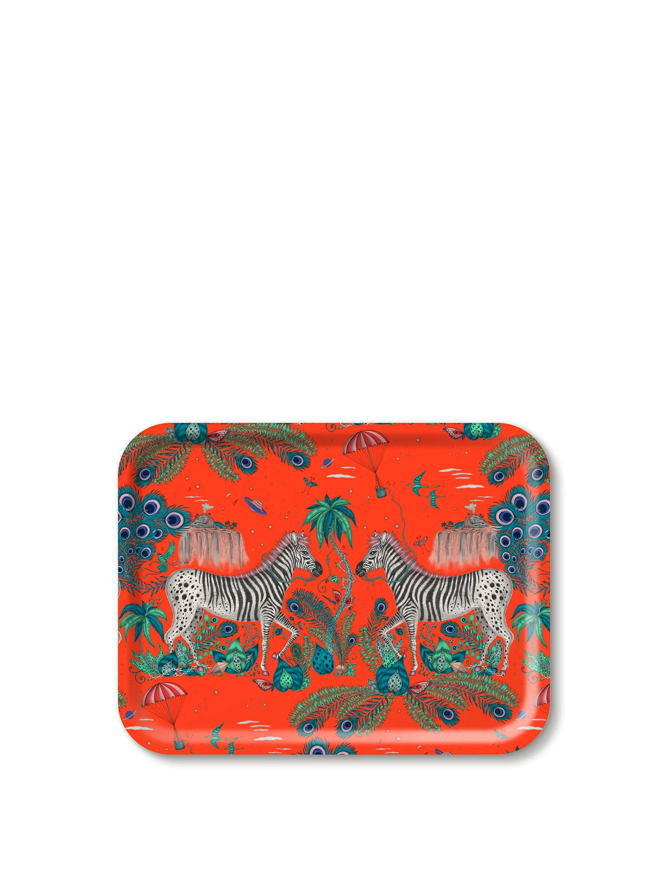 Lost World Red Rectangular Tray 43x33cm