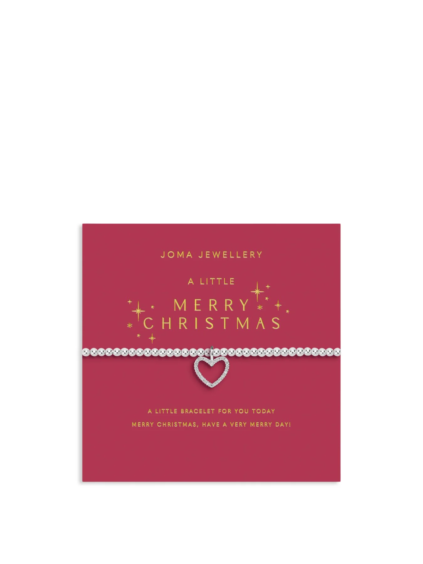 Merry Christmas Silver Plated Bracelet