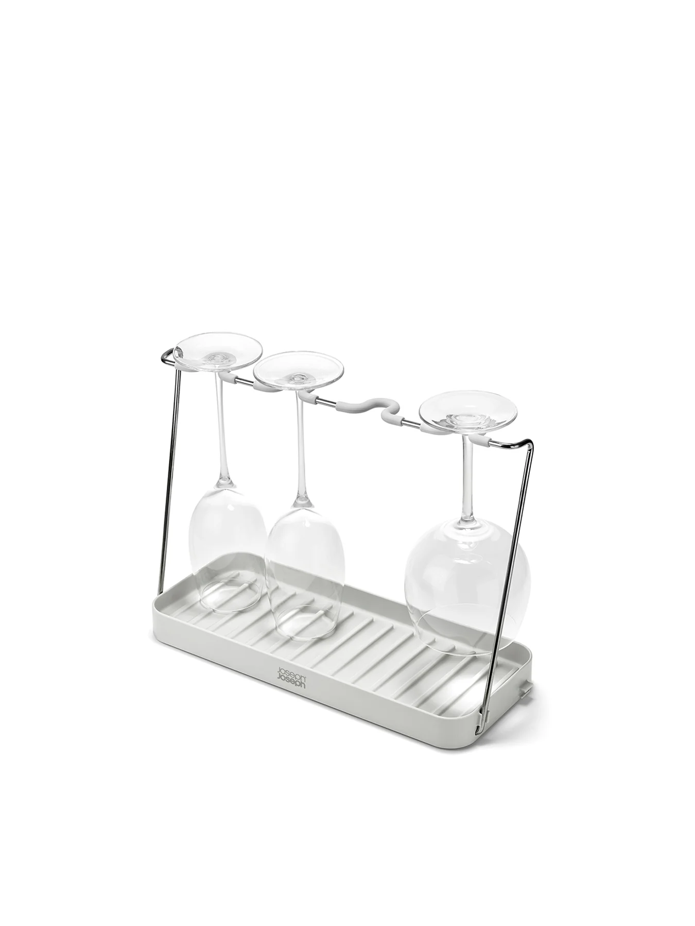 DrySmart Wine Glass Drying Rack Light Stone