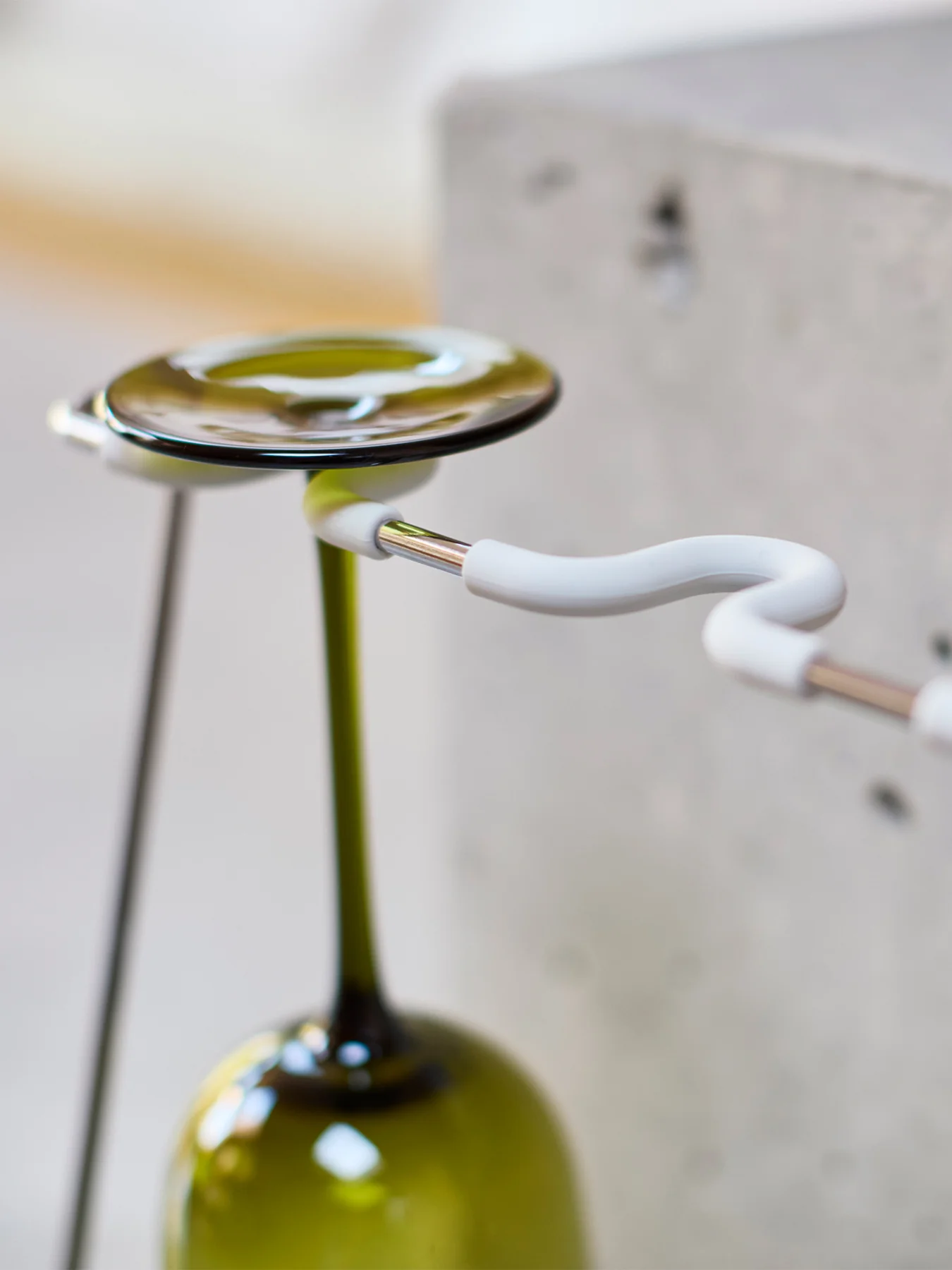 DrySmart Wine Glass Drying Rack Light Stone - Image 4