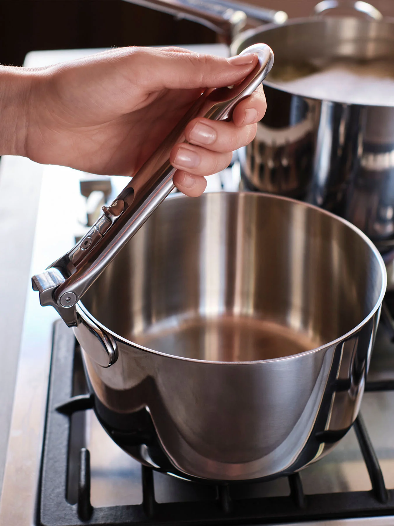 Space Steel 3 Piece Stainless Steel Saucepan Set - Image 5