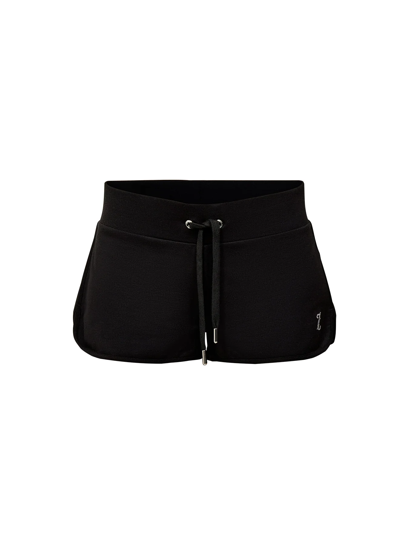 Jersey Booty Shorts Black Diamante