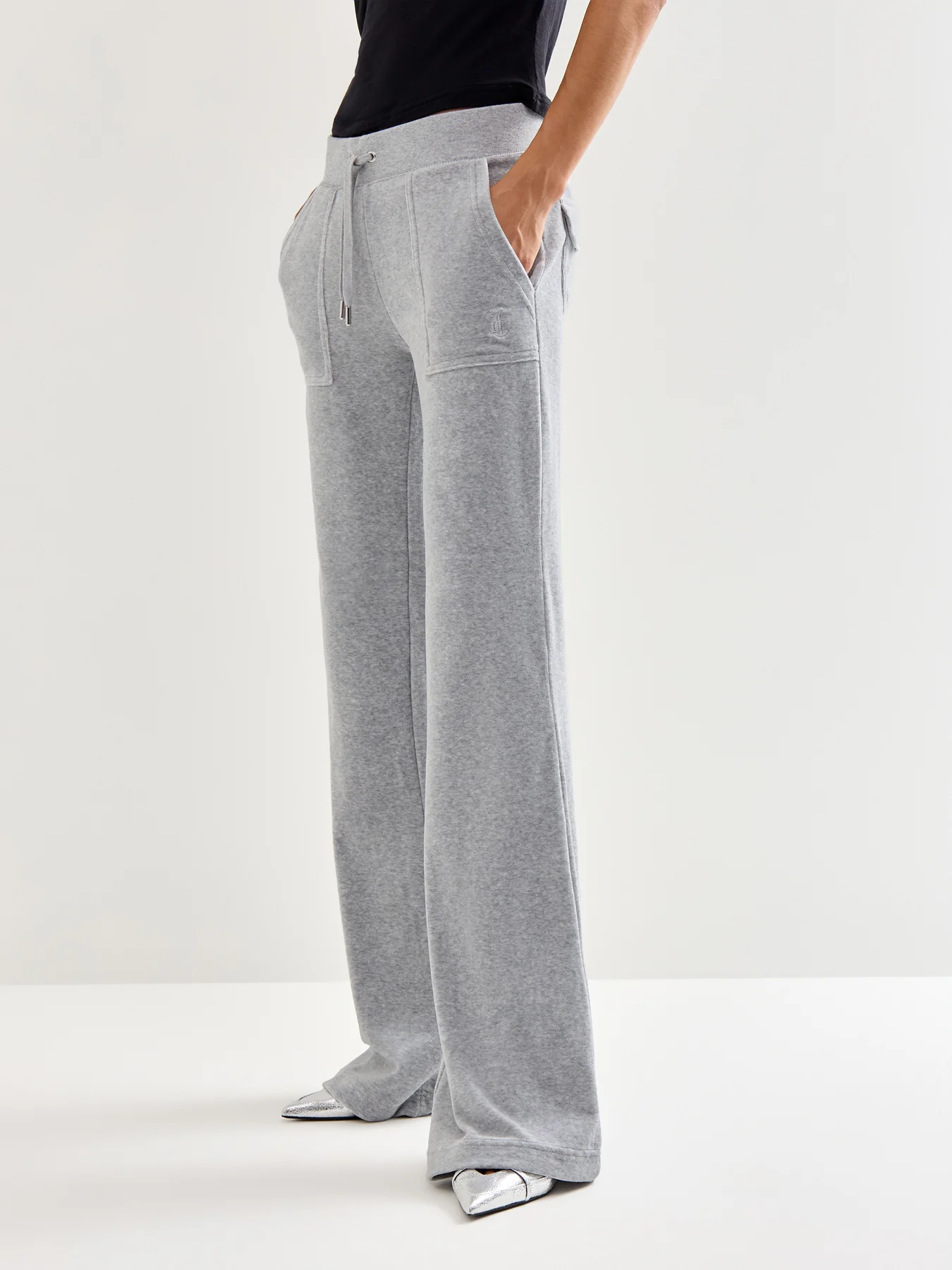 Layla Sweat Pants Silver Marl - Image 4