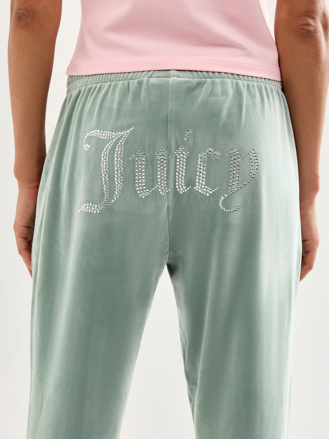 Tina Sweat Pants Diamante in Chinois Green - Image 3